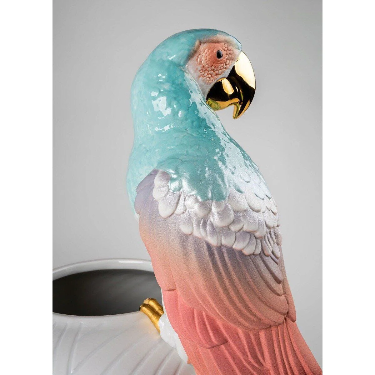 Lladro Macaw Bird Vase (Red) - Image 5
