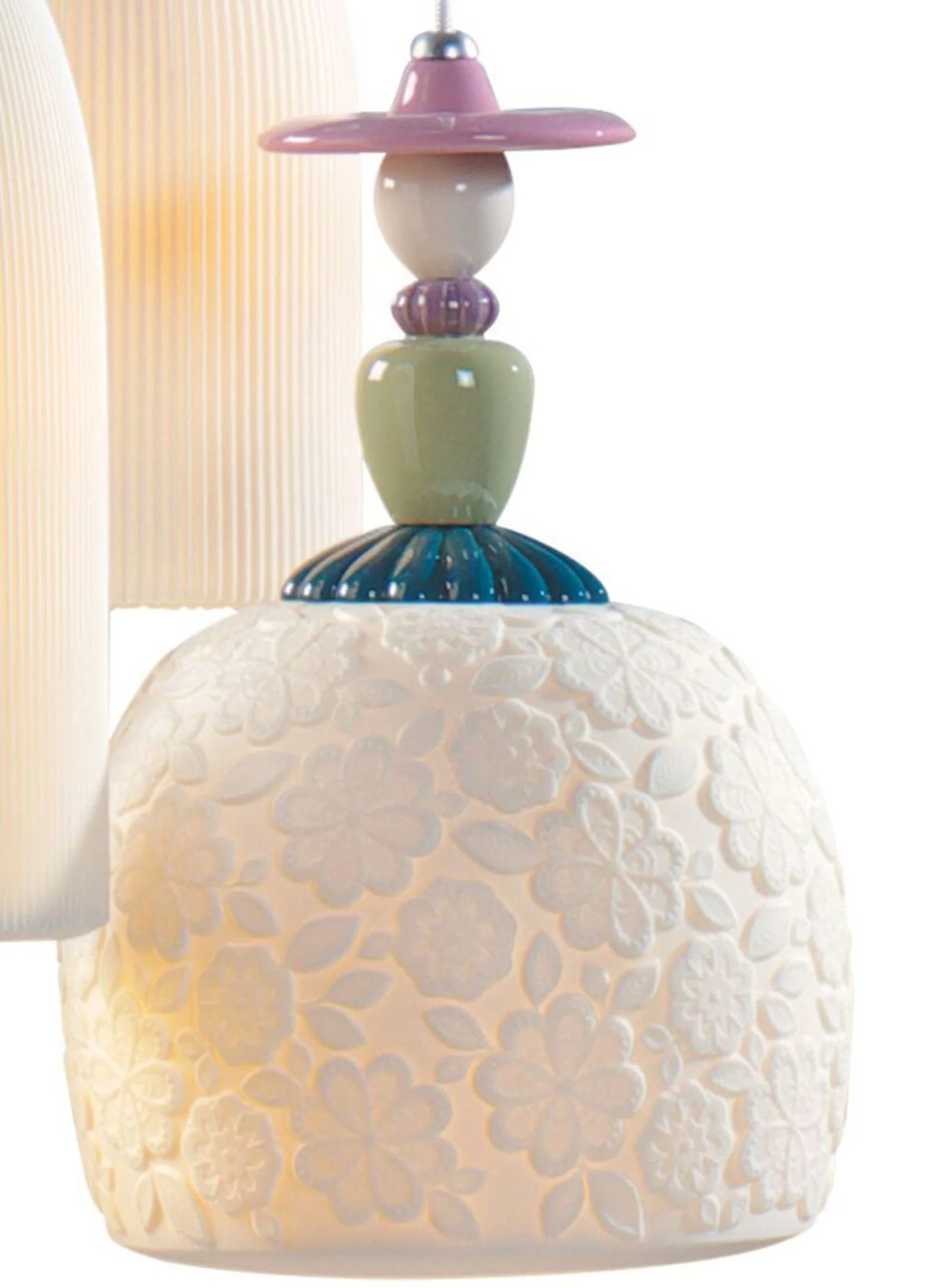 Lladro Mademoiselle 4 Lights Walking On The Beach Ceiling Lamp (US) - Image 3