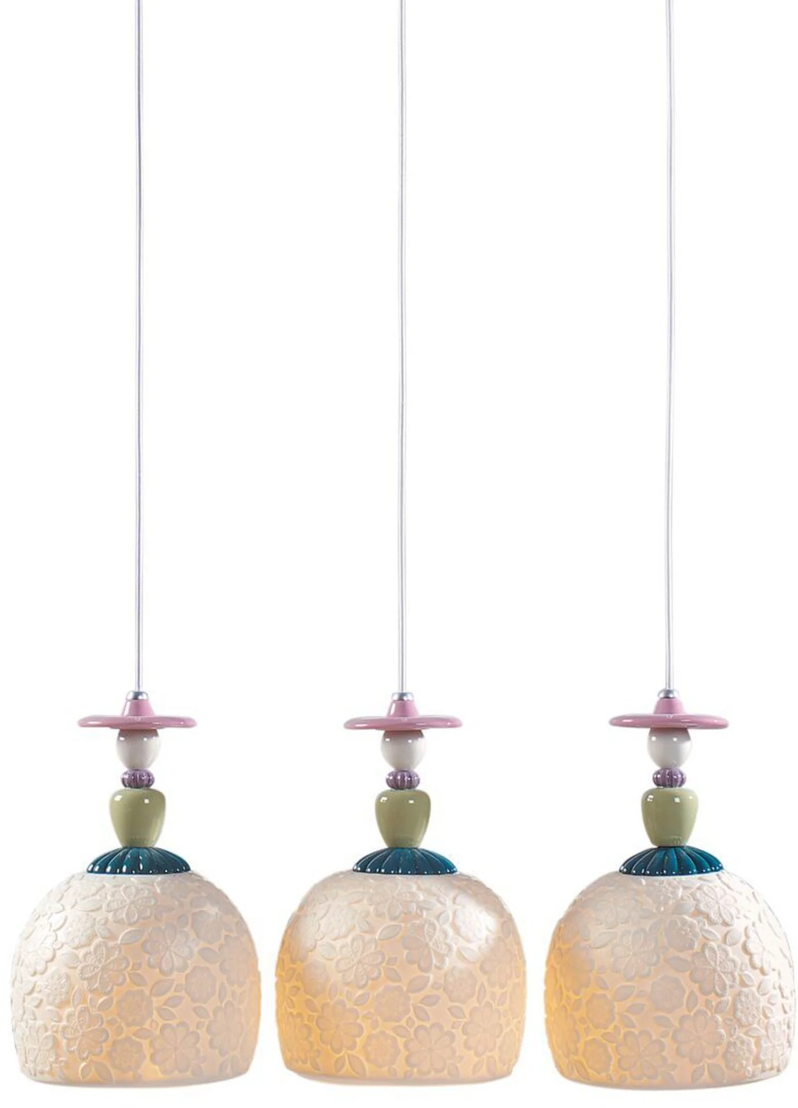 Lladro Mademoiselle Lineal Canopy 3 Lights Gazing At The Ocean Ceiling Lamp (US) - Image 2