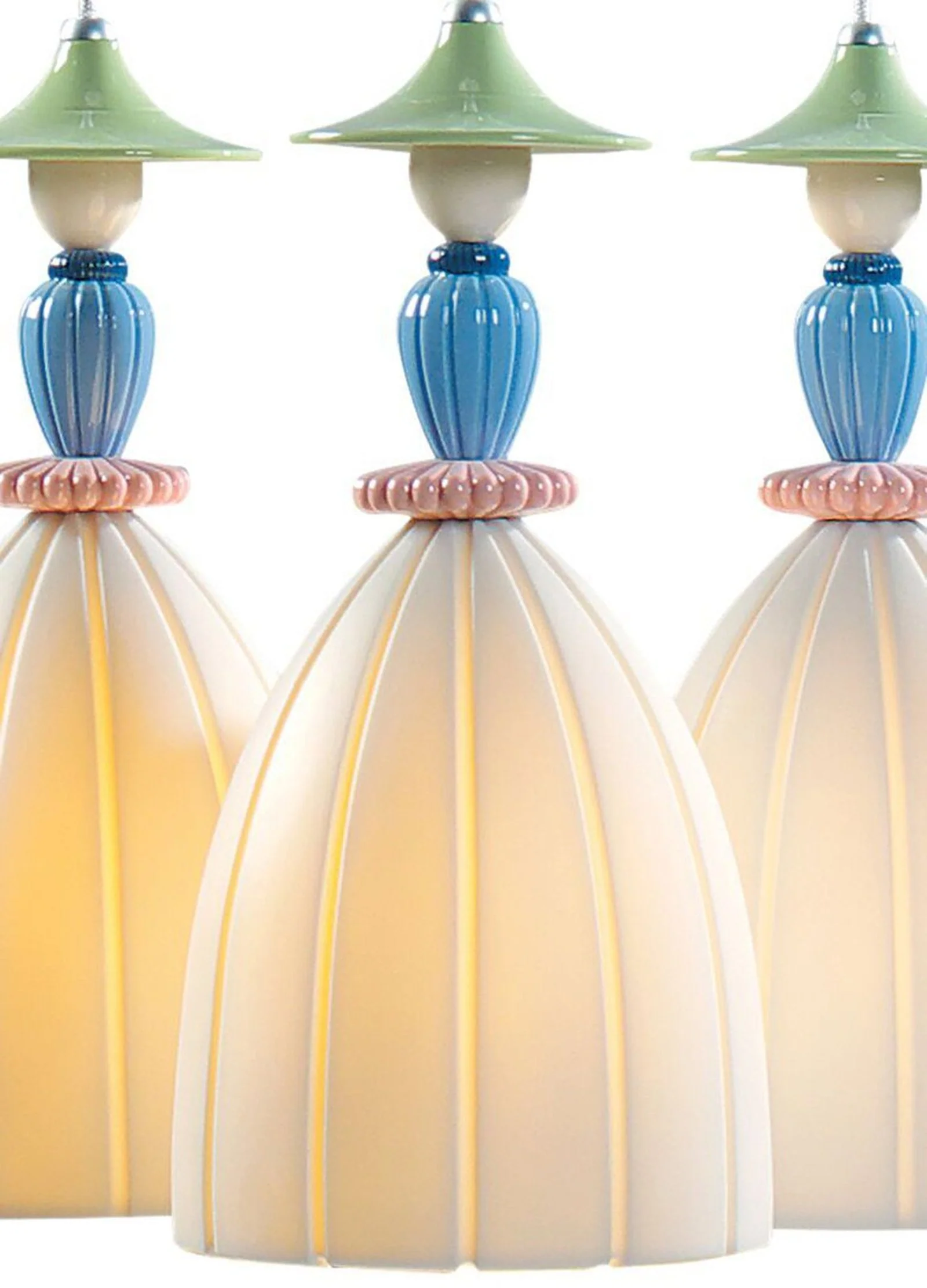 Lladro Mademoiselle Round Canopy 3 Lights Sharing Secrets Ceiling Lamp (US) - Image 5