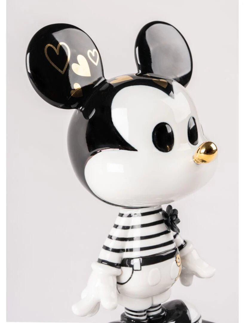 Lladro Mickey In Black And White - Image 5