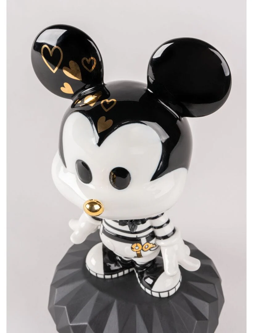 Lladro Mickey In Black And White - Image 6
