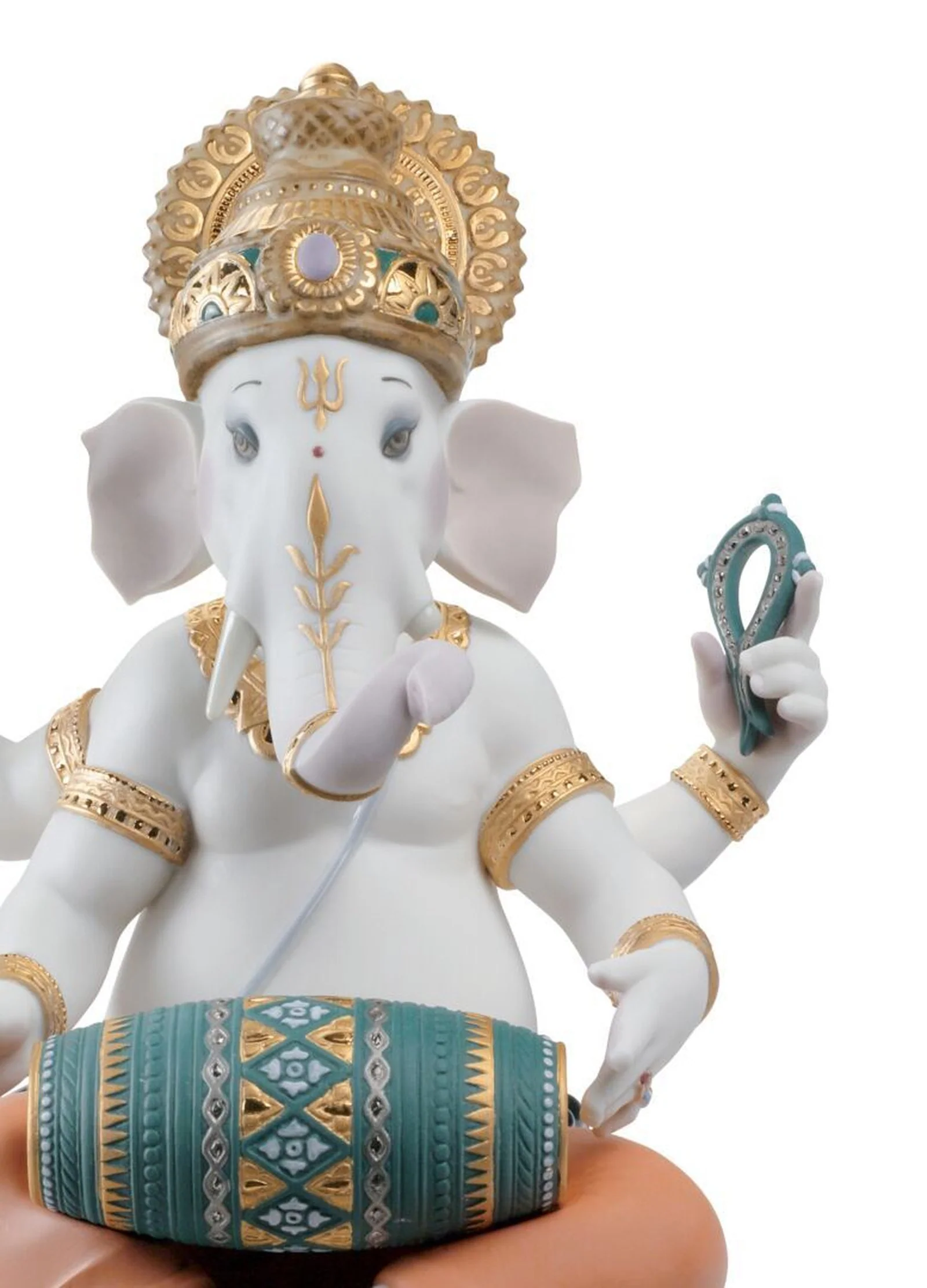 Lladro Mridangam Ganesha Figurine - Image 13