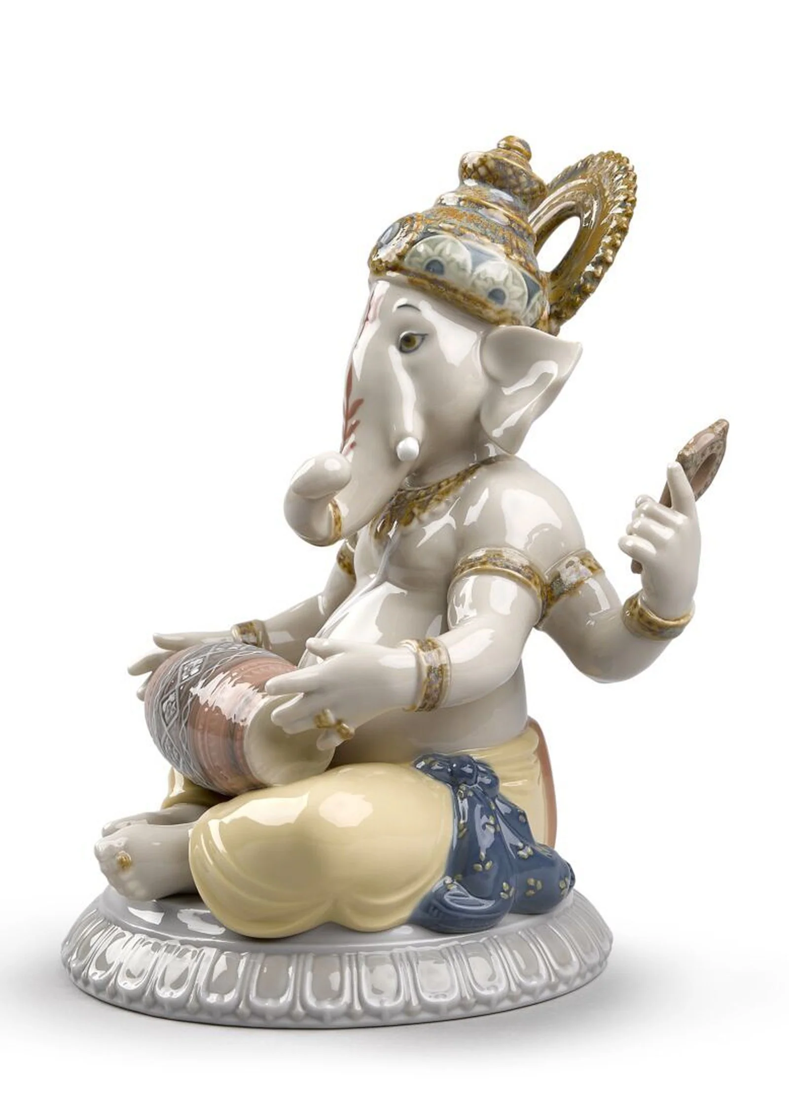 Lladro Mridangam Ganesha Figurine - Image 2