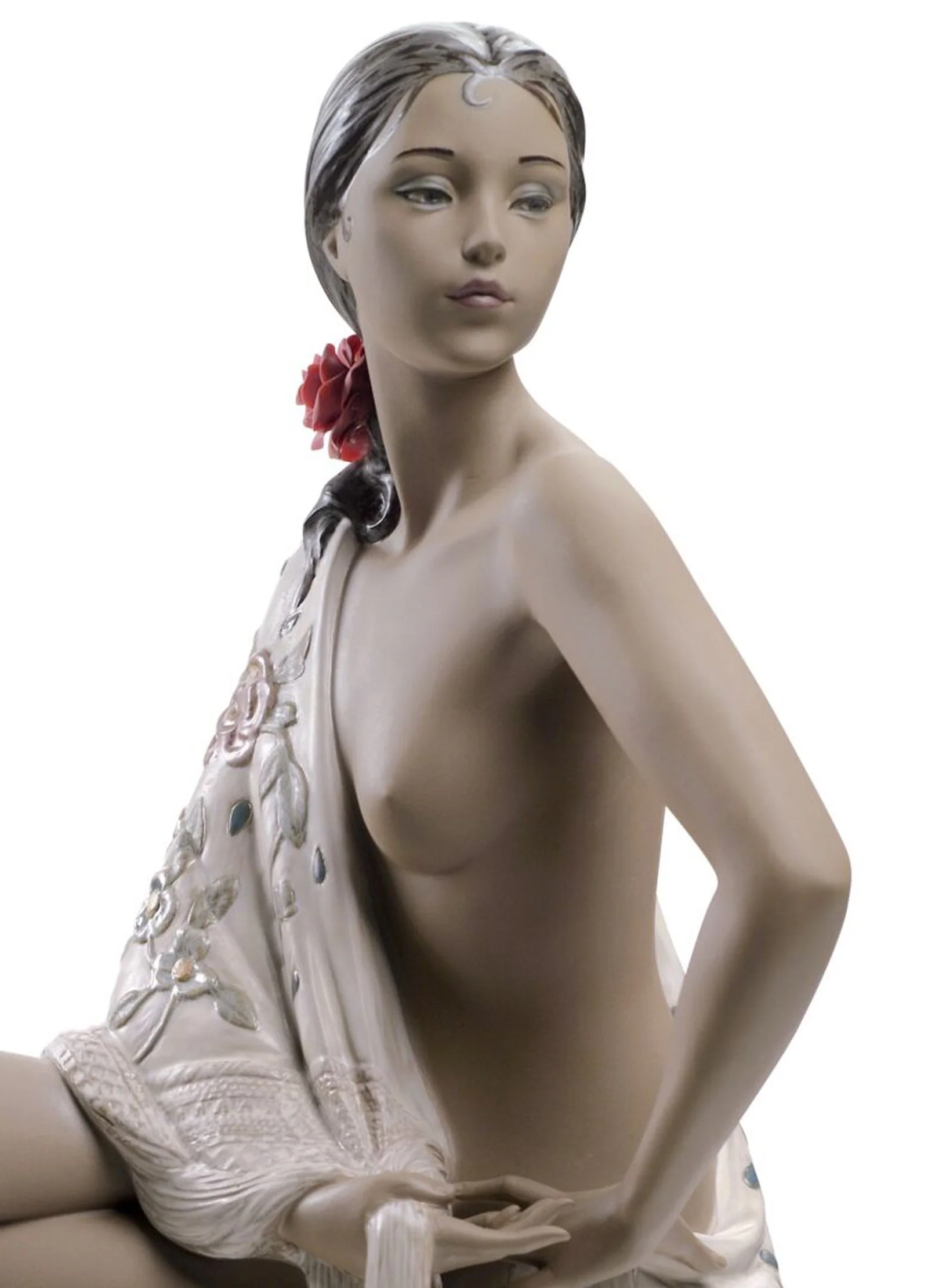 Lladro Nude with Shawl Woman Figurine - Image 3