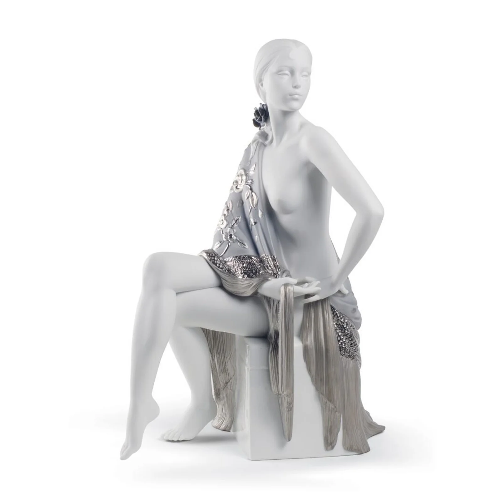 Lladro Nude with Shawl Woman Figurine - Image 6