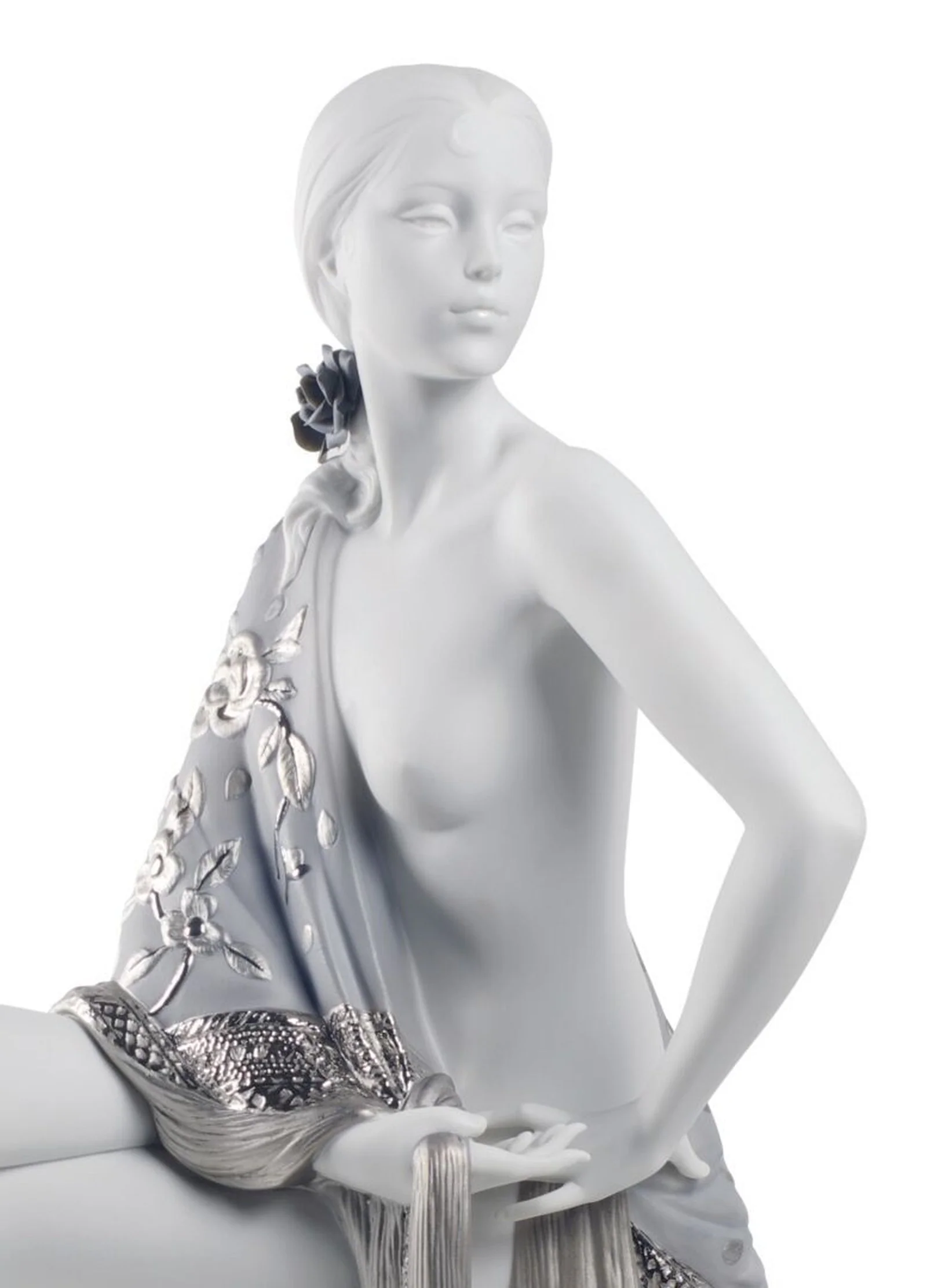 Lladro Nude with Shawl Woman Figurine - Image 7
