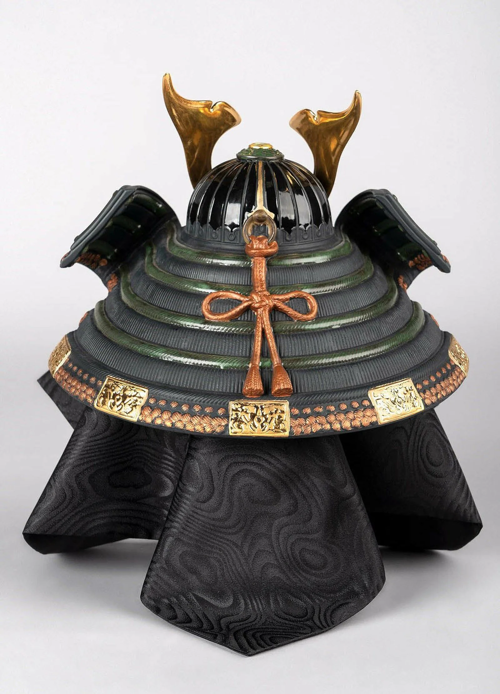 Lladro Orange Samurai Helmet Figurine - Image 3