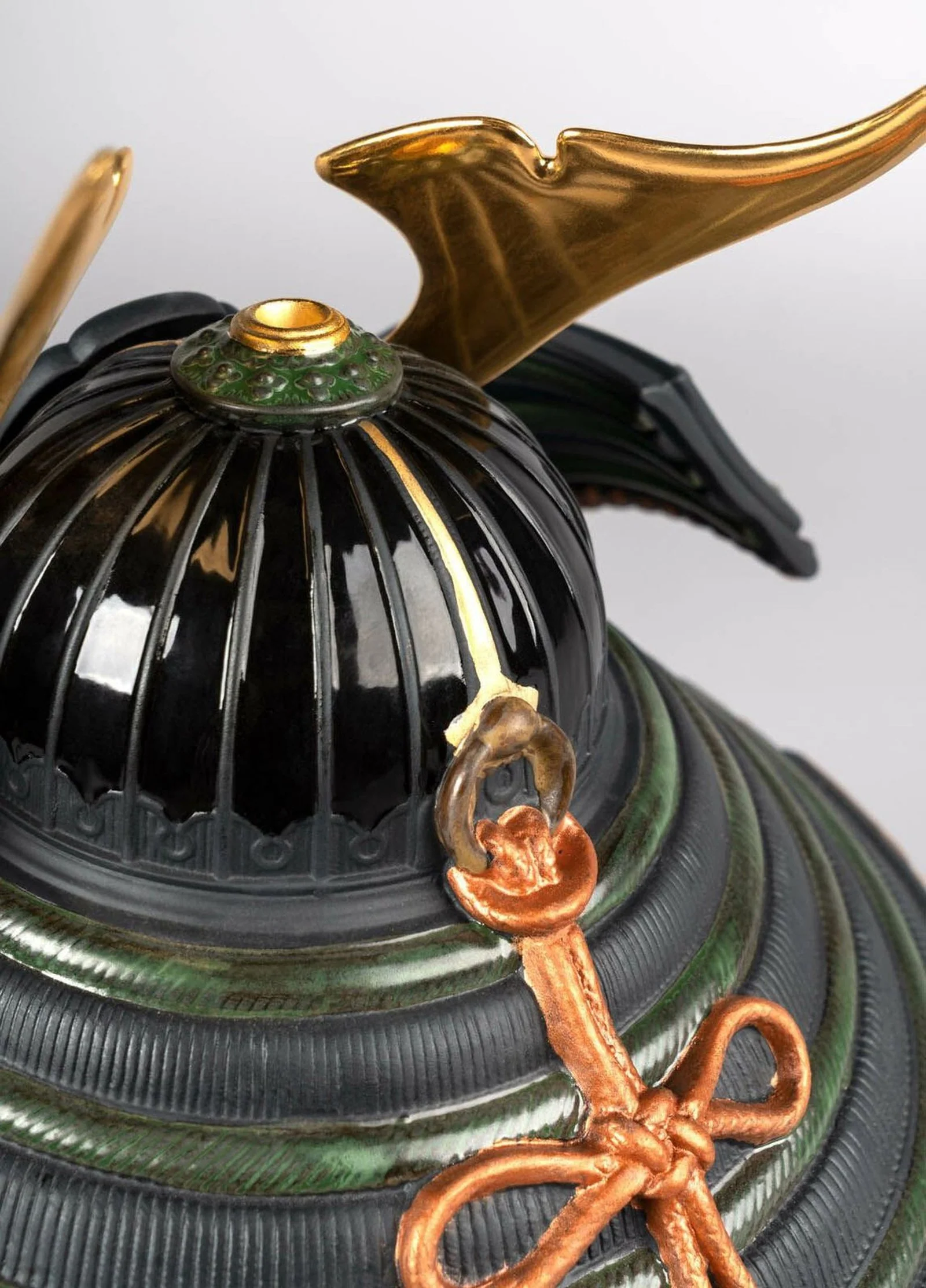Lladro Orange Samurai Helmet Figurine - Image 5