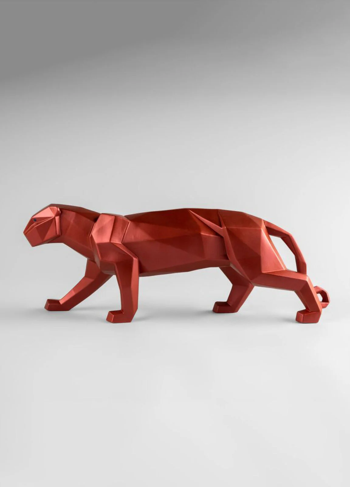 Lladro Panther Figurine Metallic Red - Image 2