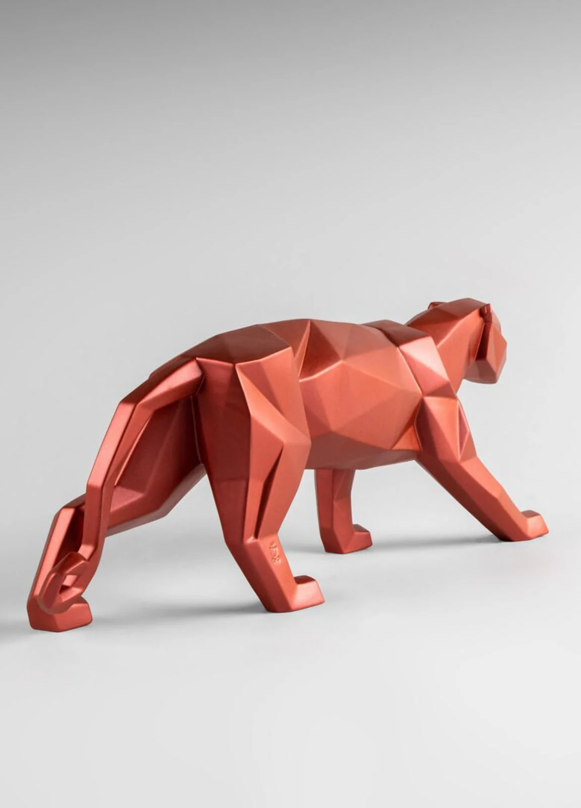 Lladro Panther Figurine Metallic Red - Image 3