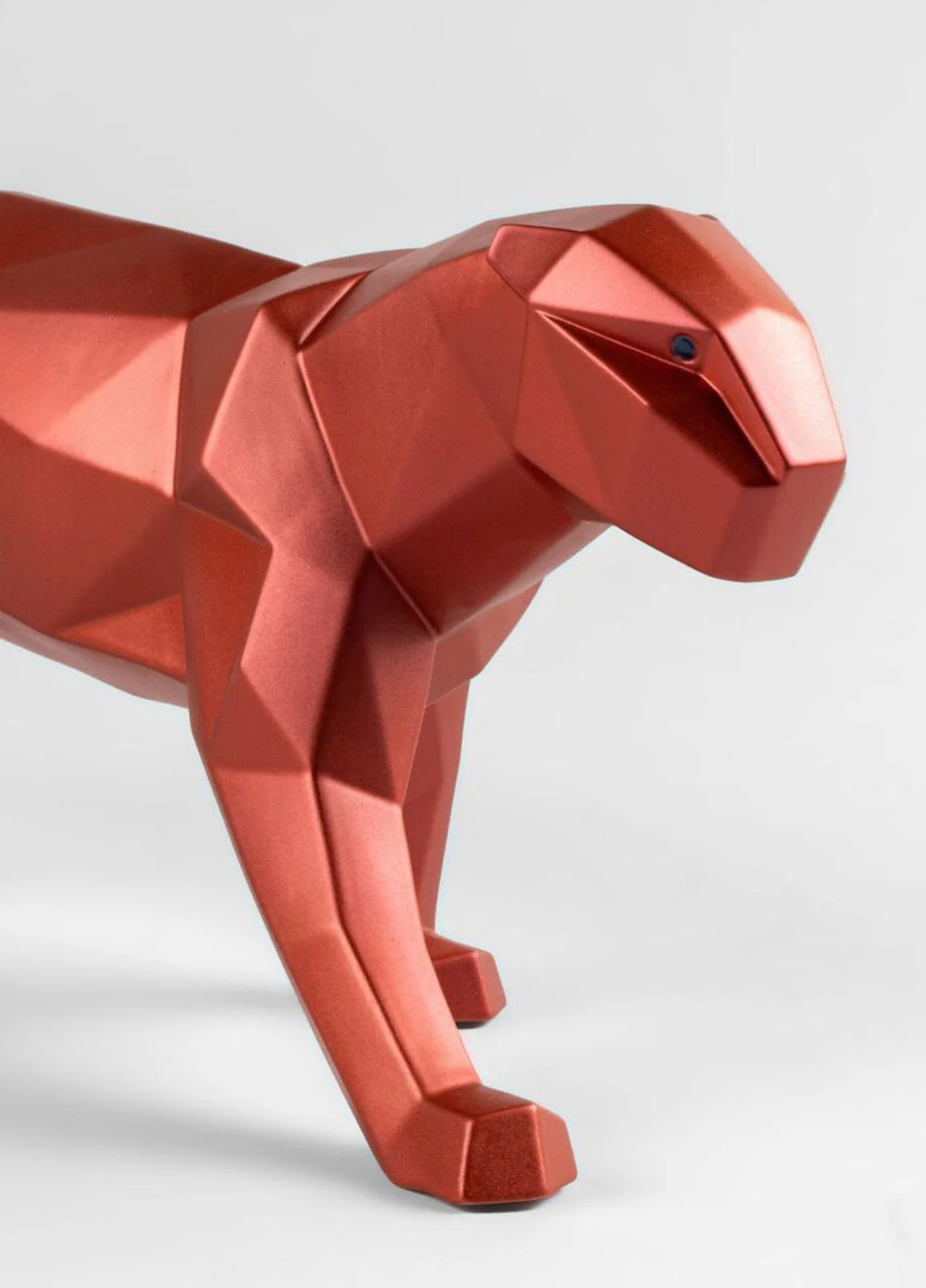 Lladro Panther Figurine Metallic Red - Image 6