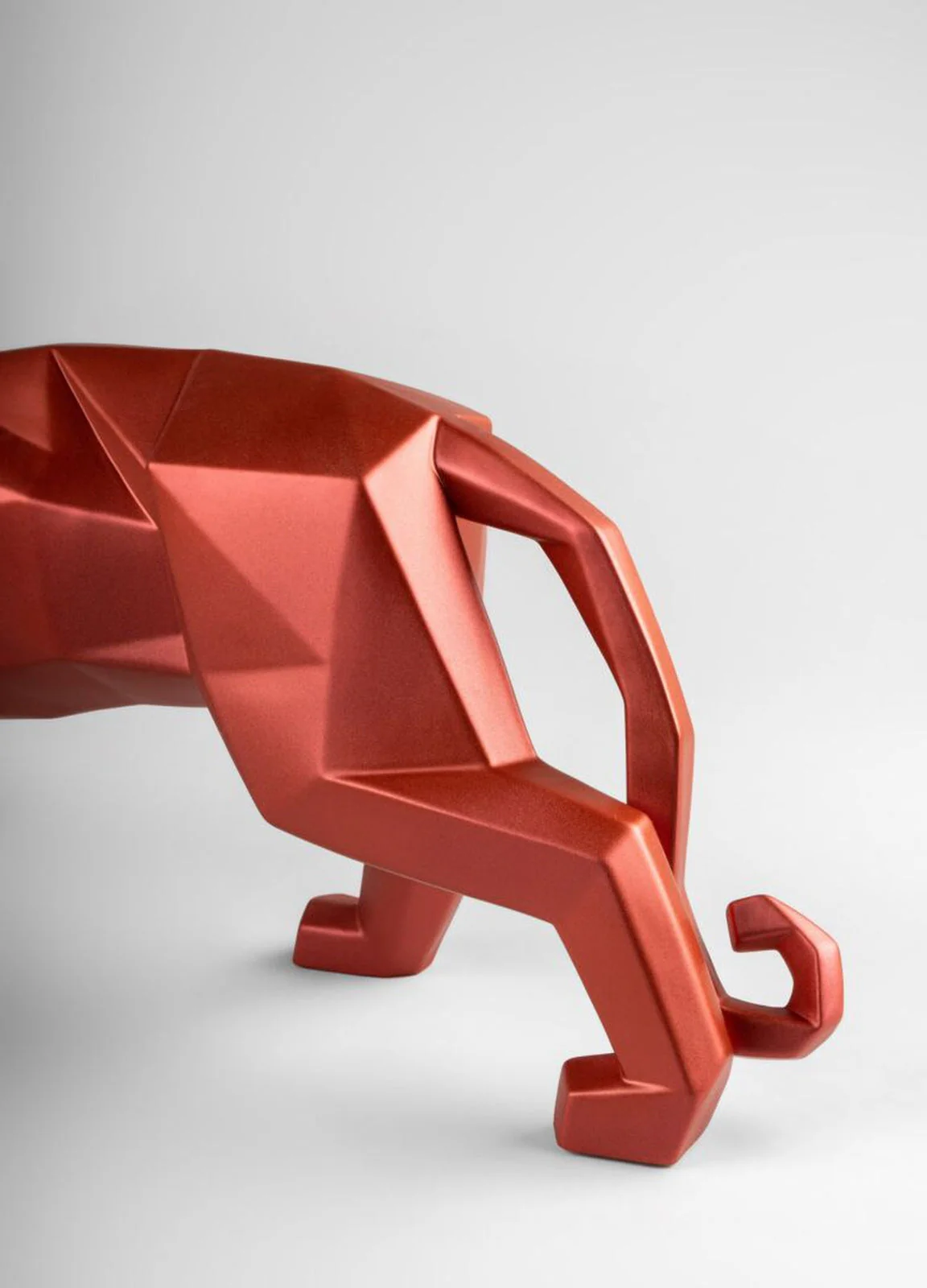 Lladro Panther Figurine Metallic Red - Image 7