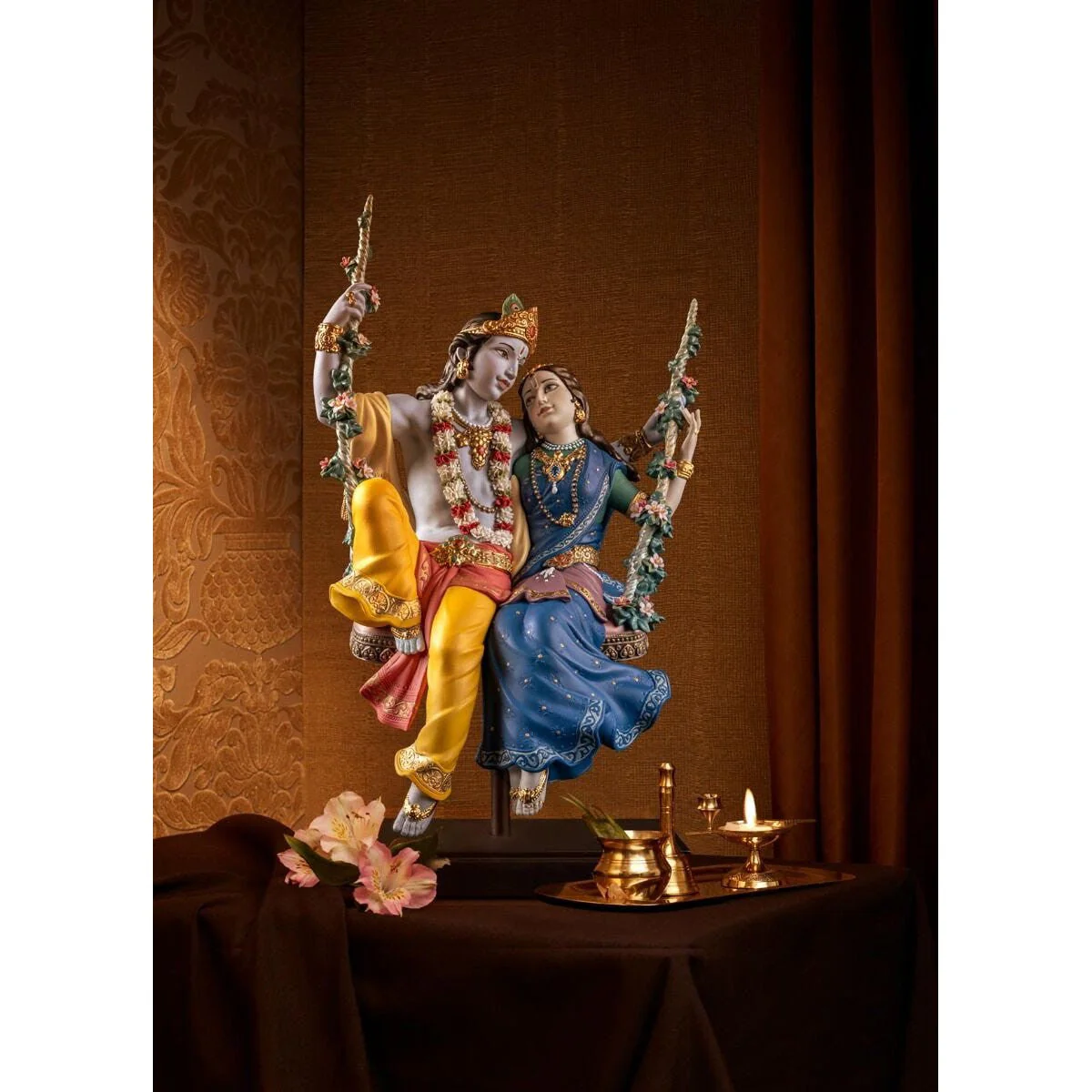 Lladro Radha Krishna on a Swing - Image 2