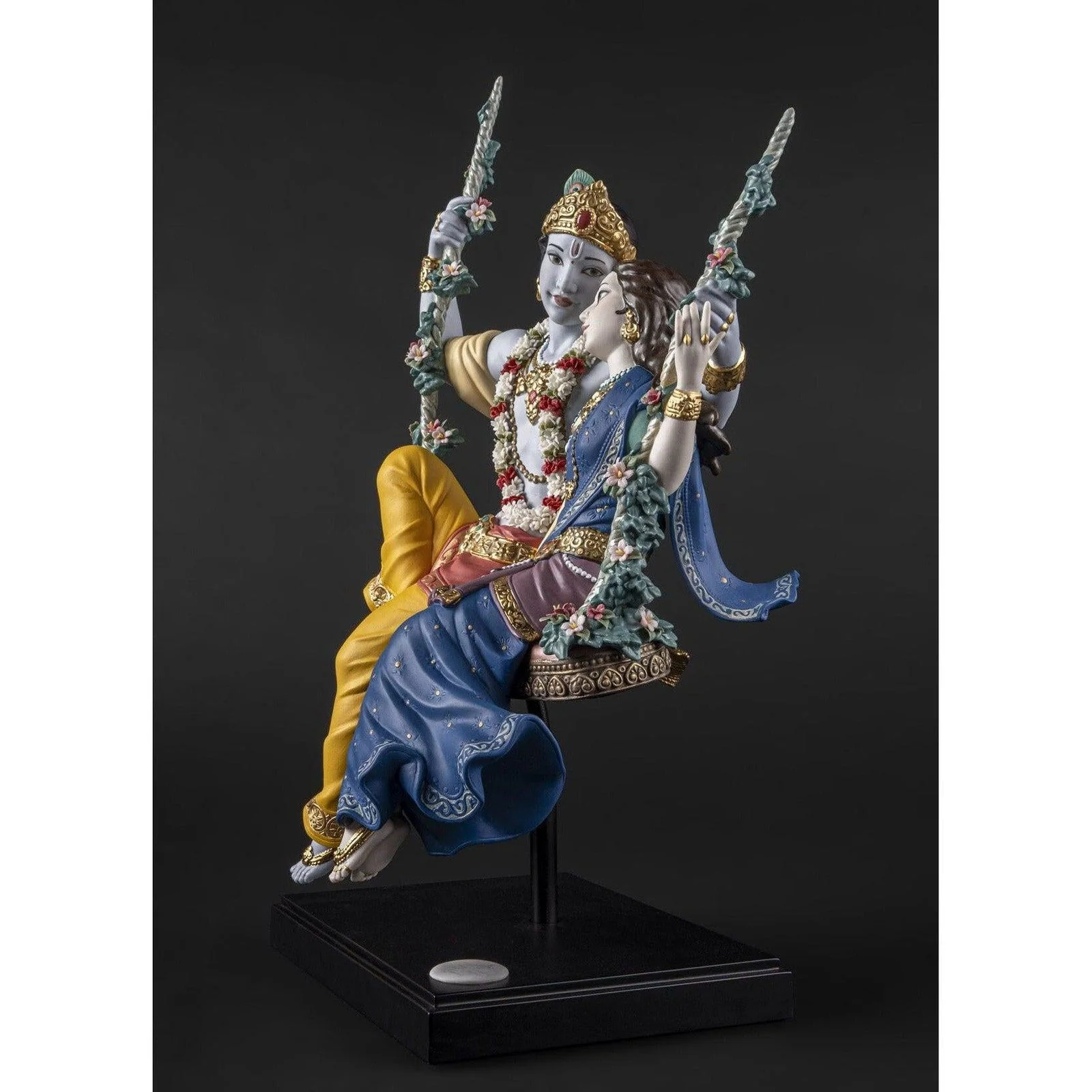 Lladro Radha Krishna on a Swing - Image 3