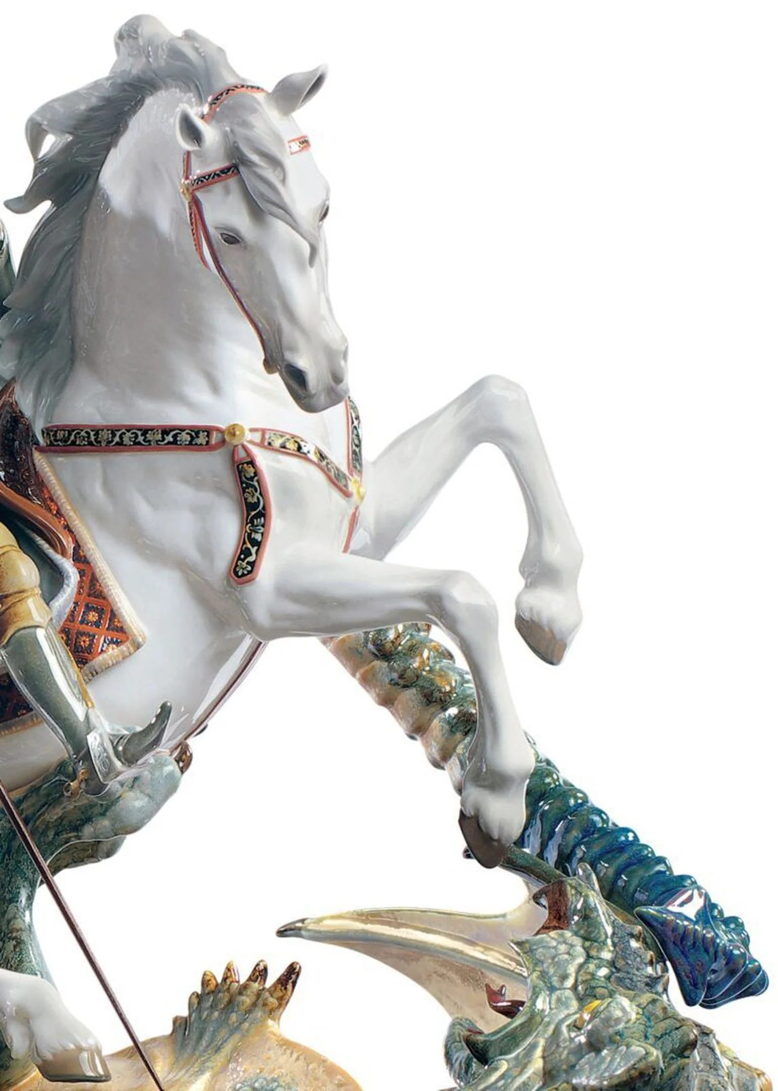 Lladro Saint George and the Dragon Sculpture - Limited Edition - Image 3