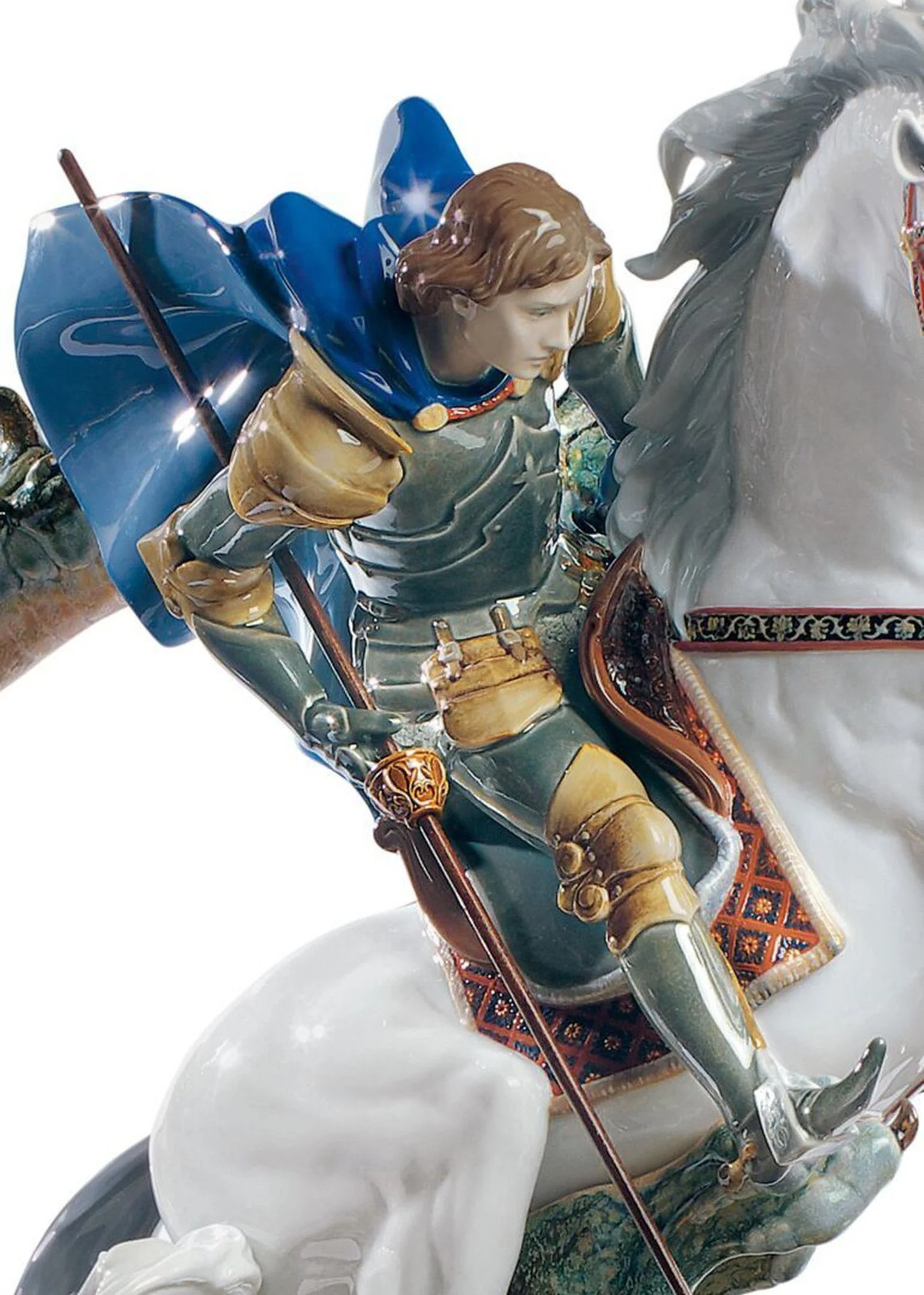Lladro Saint George and the Dragon Sculpture - Limited Edition - Image 4