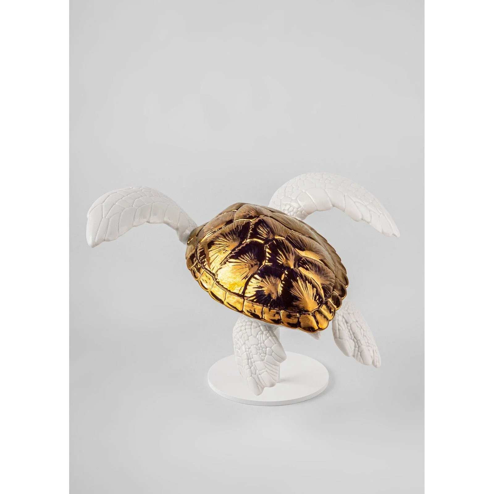 Lladro Sea Turtle I (White - Copper) - Image 4