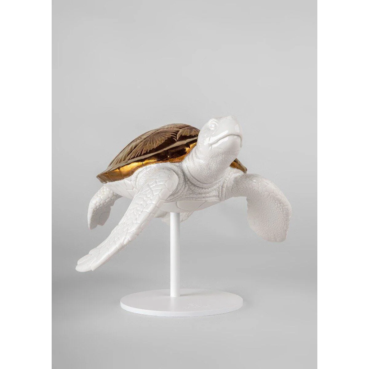 Lladro Sea Turtle Ii (White - Copper) - Image 4