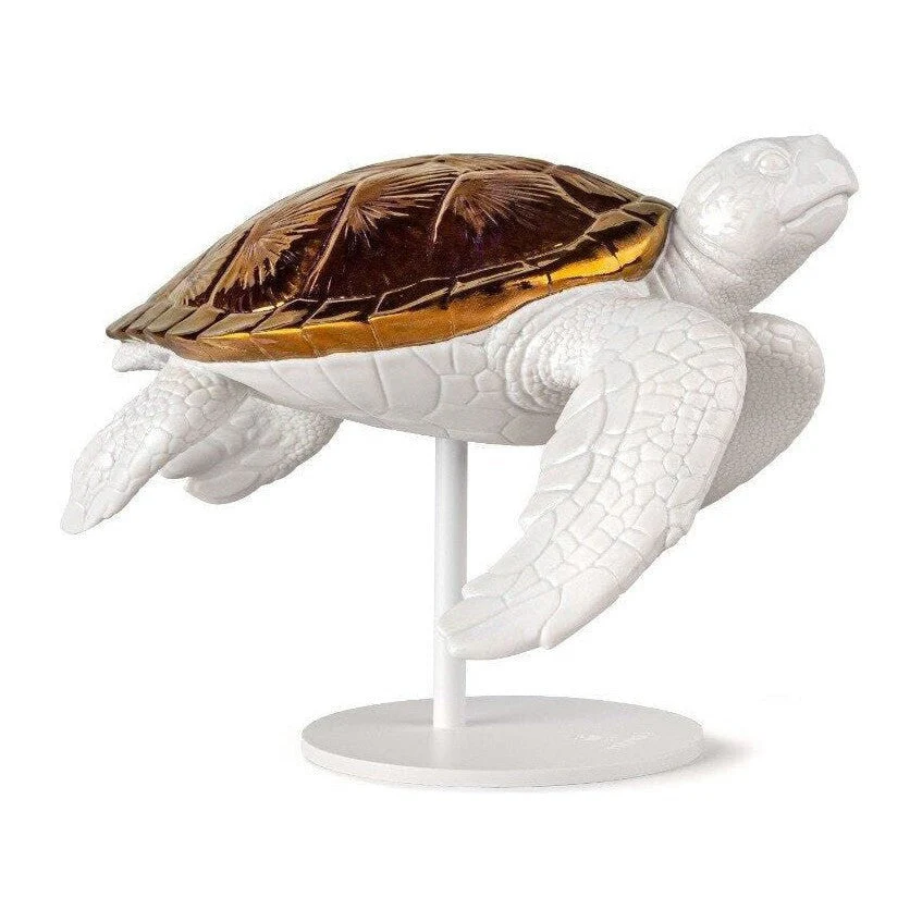 Lladro Sea Turtles Couple (White - Copper) - Image 4