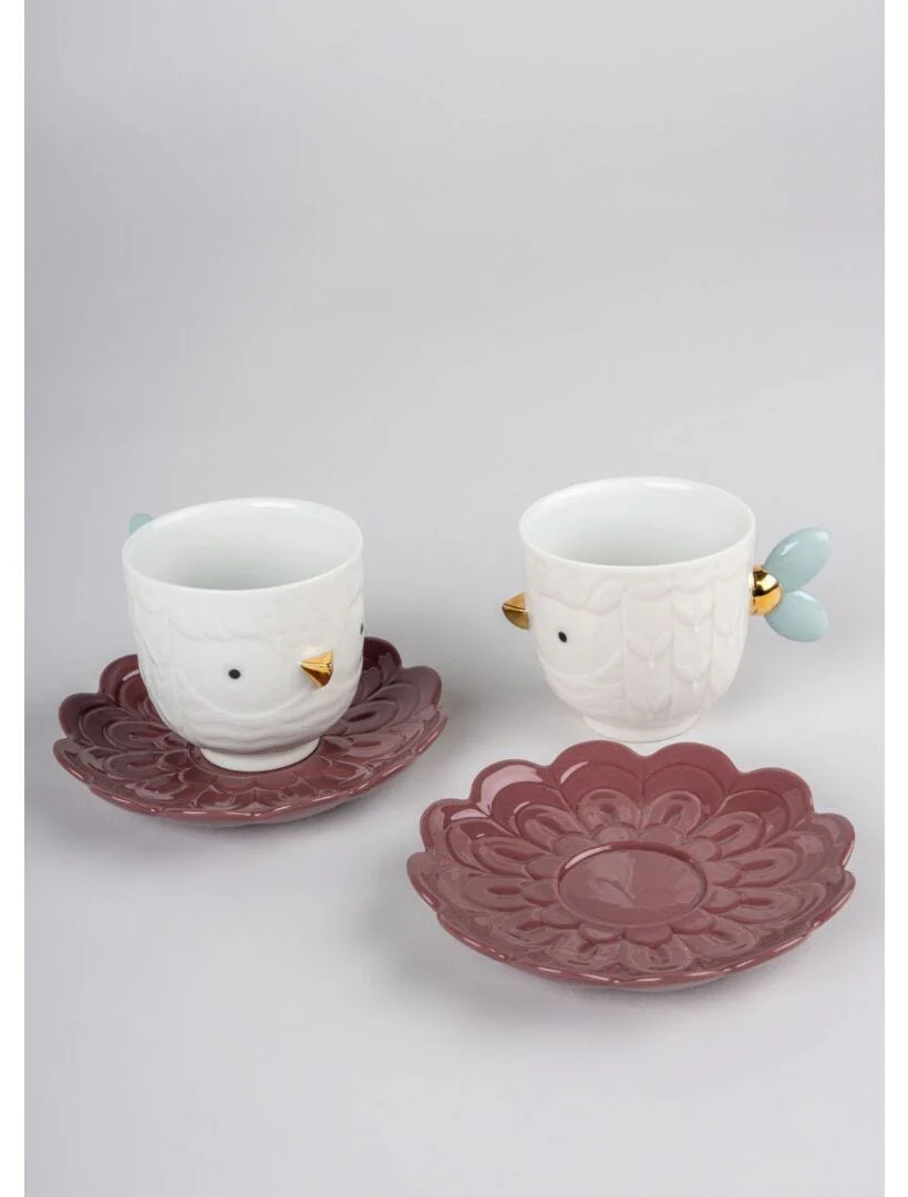 Lladro Set Of 2 Cups And Saucers Kawki - Image 4
