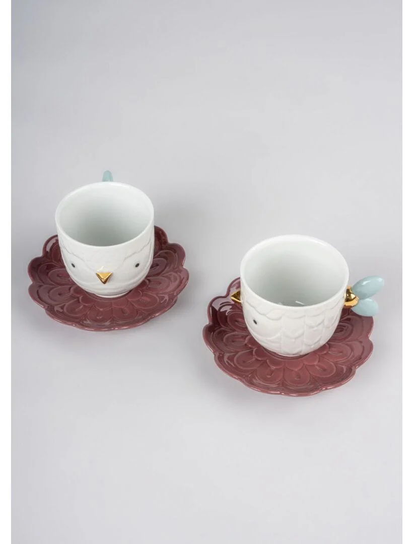 Lladro Set Of 2 Cups And Saucers Kawki - Image 5