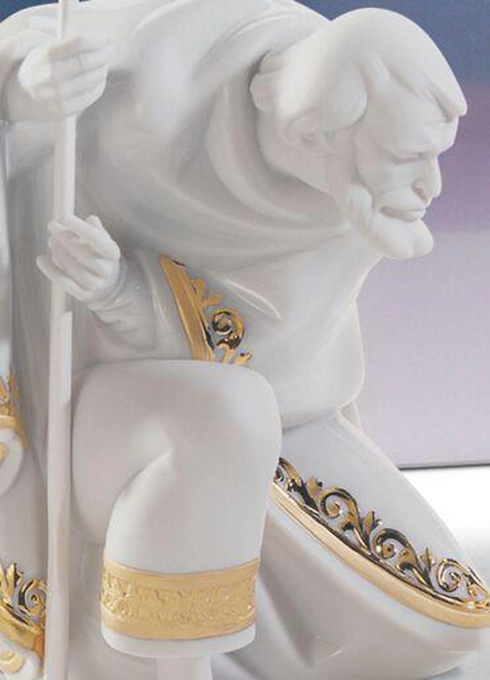 Lladro Set Silent Night Nativity Figurine Golden Lustre - Image 2