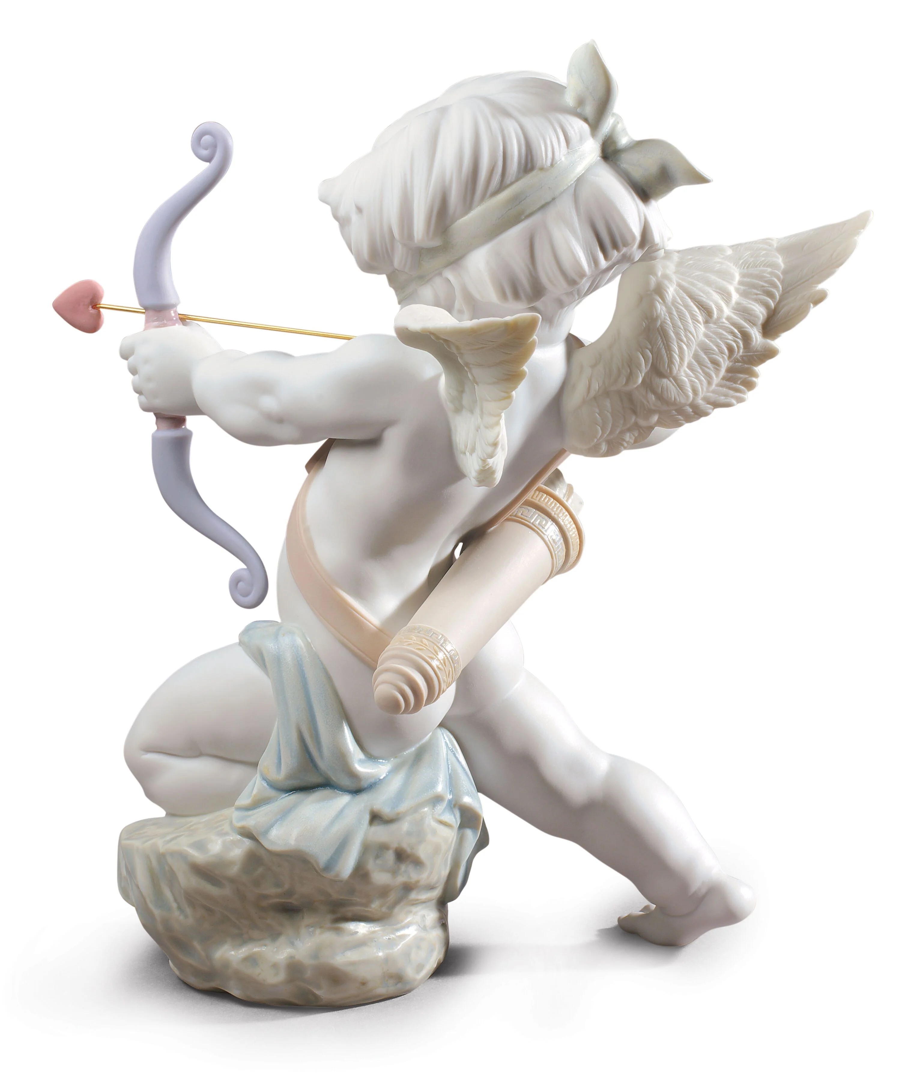 Lladro Straight to The Heart Cupid Angel Figurine - Image 3