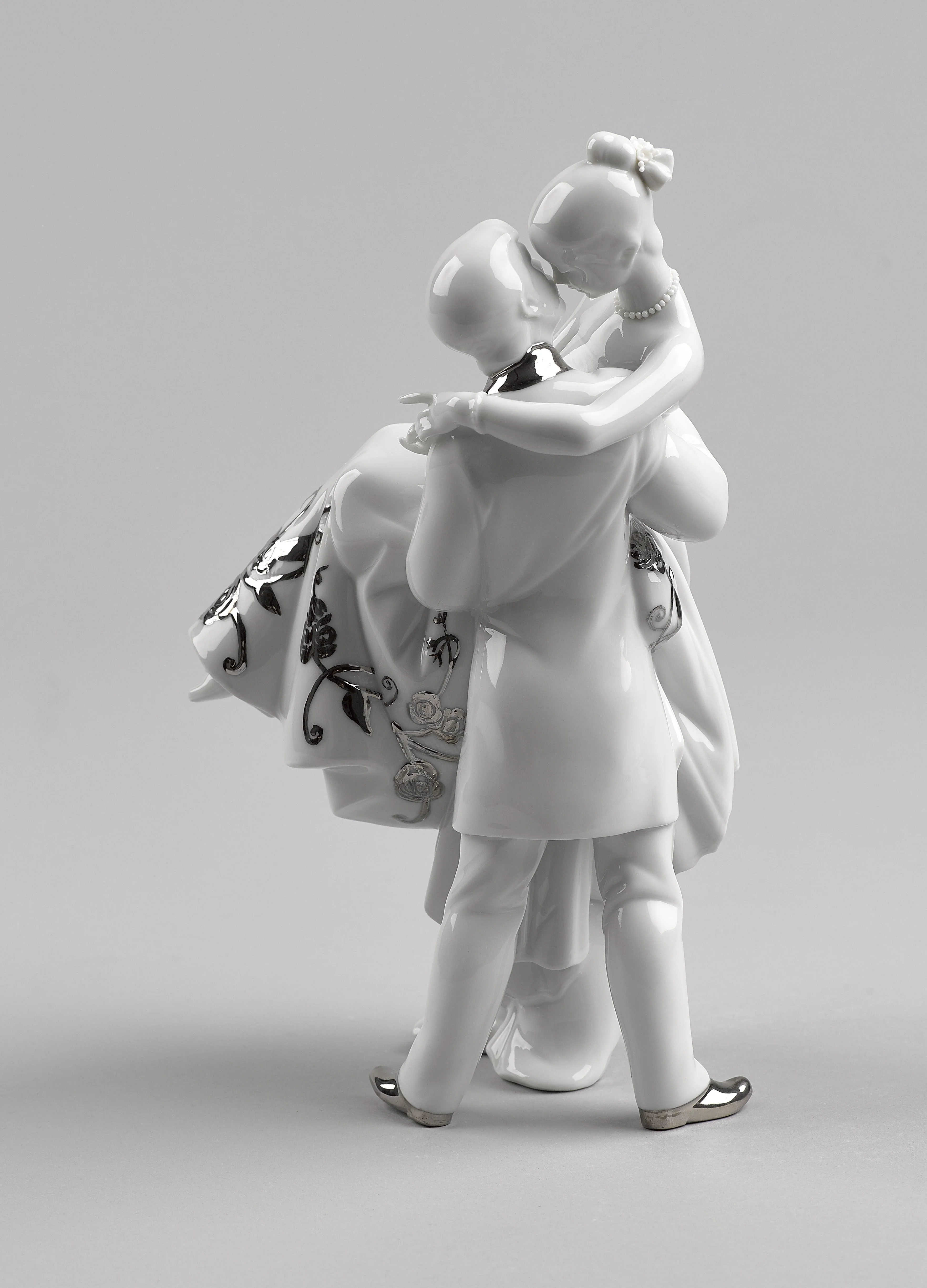 Lladro The Happiest Day Couple Figurine Silver luster - Image 6