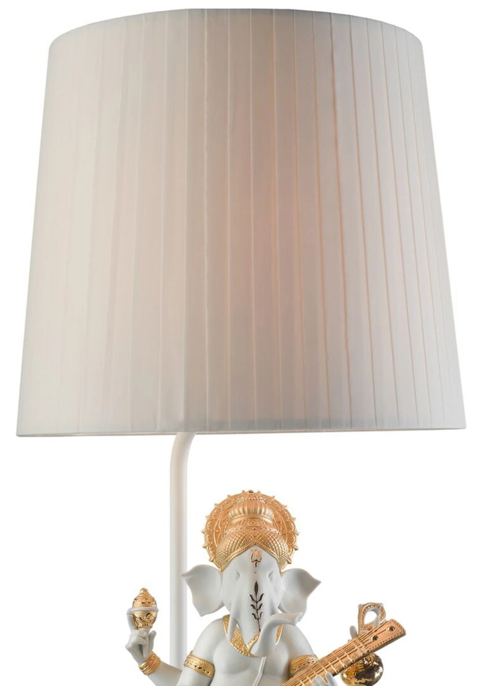 Lladro Veena Ganesha Table Lamp Golden Luster (US) - Image 2