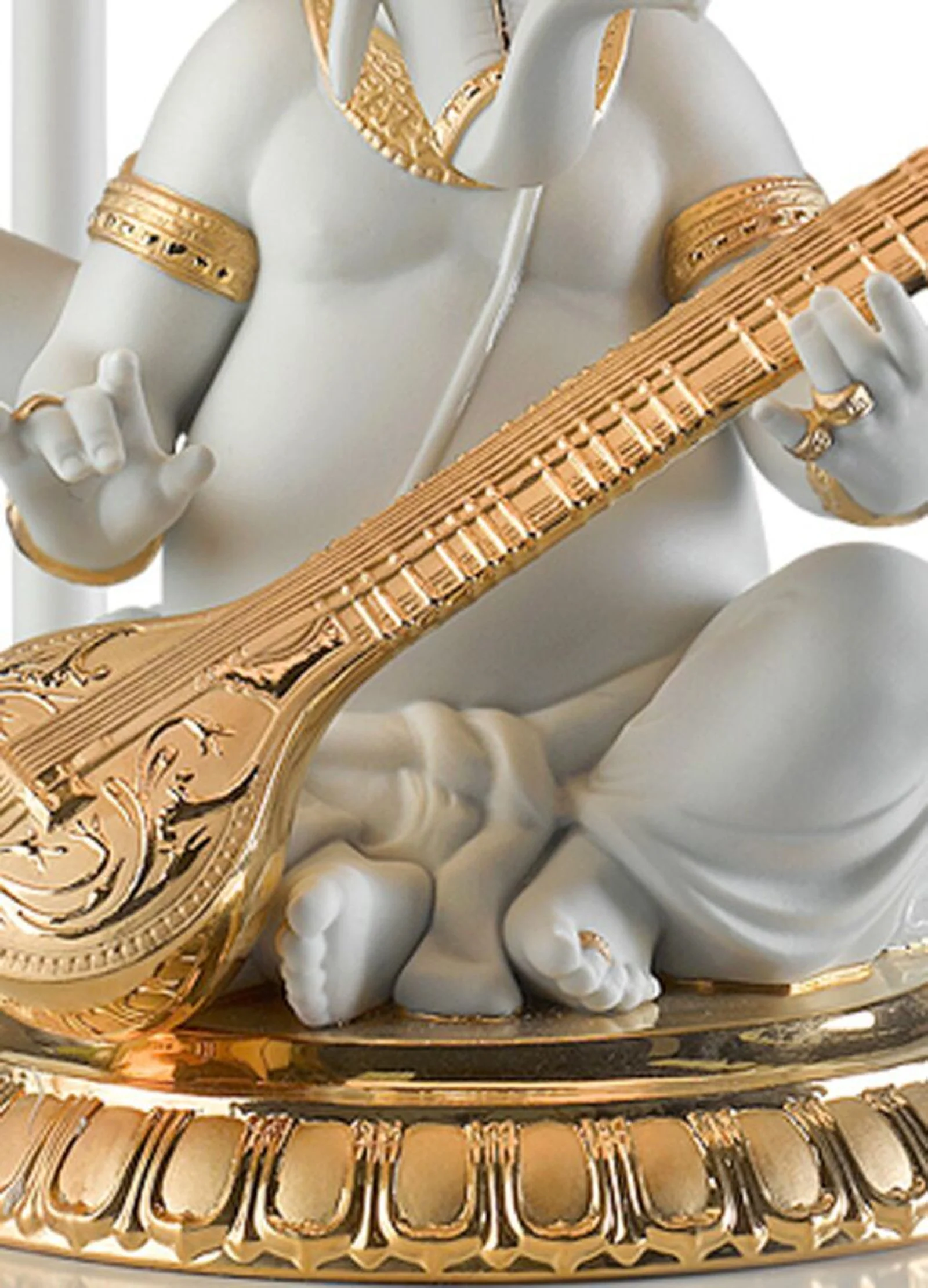 Lladro Veena Ganesha Table Lamp Golden Luster (US) - Image 5