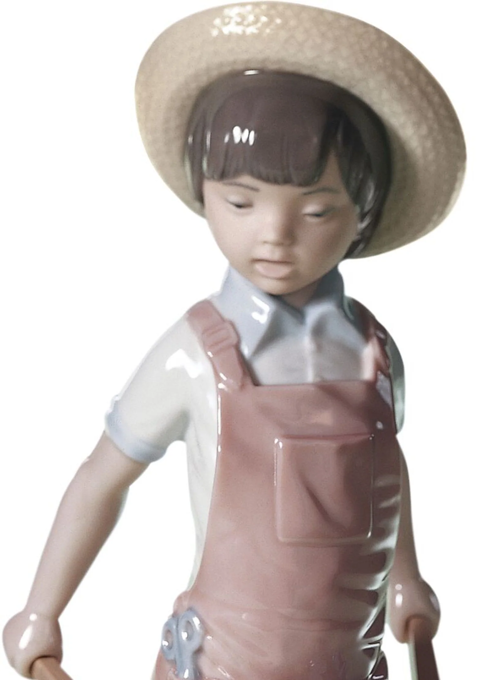 Lladro Wheelbarrow with Flowers Boy Figurine - Image 2
