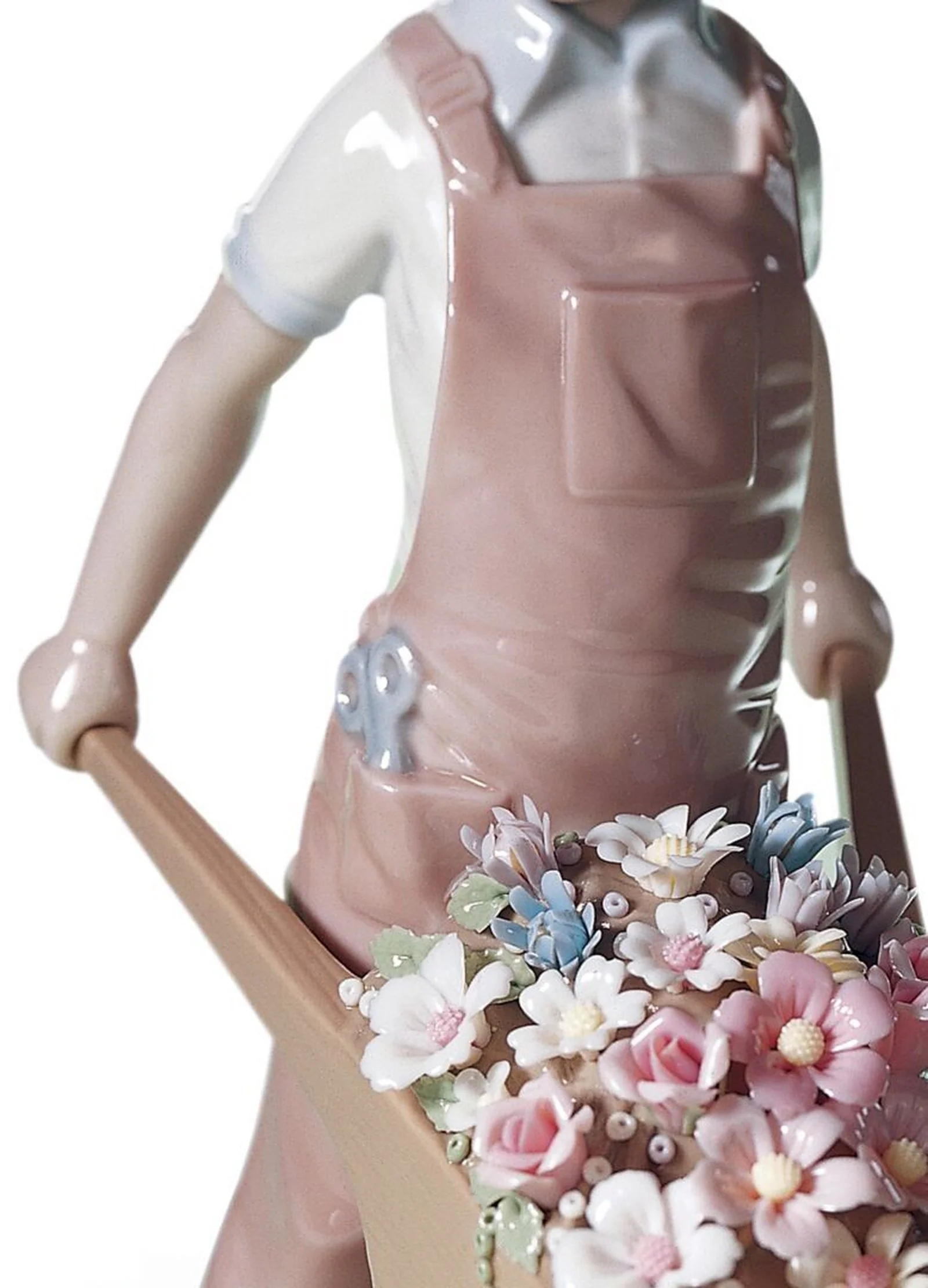 Lladro Wheelbarrow with Flowers Boy Figurine - Image 5