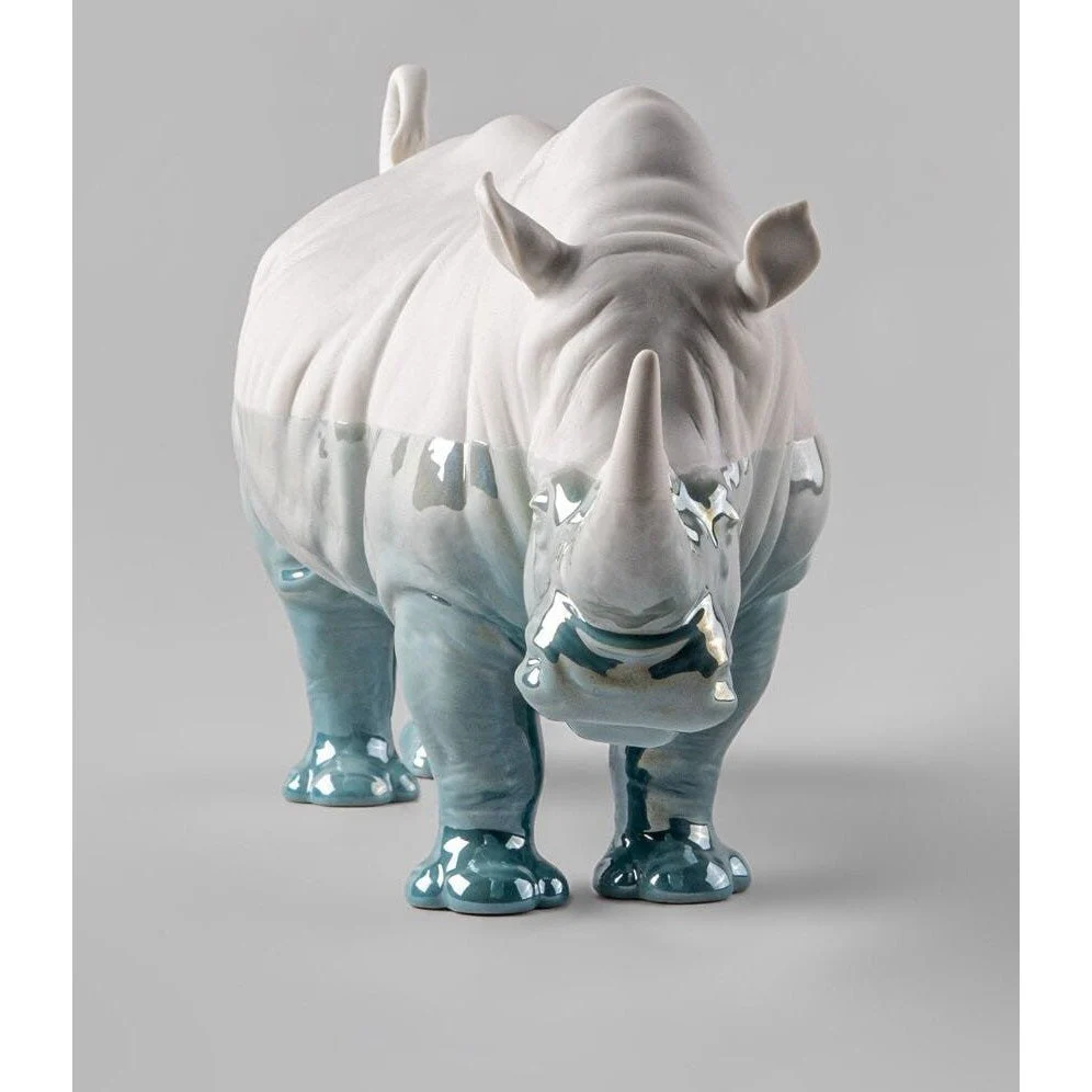Lladro White Rhino - Underwater - Image 3