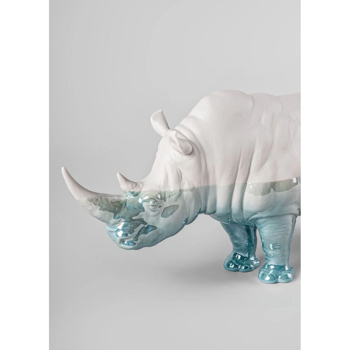 Lladro White Rhino - Underwater - Image 5