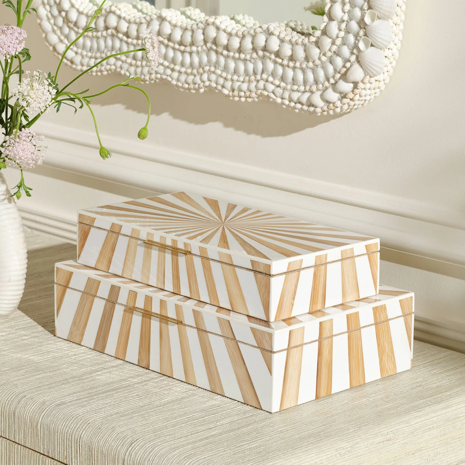 Madden Resin Bamboo Box - Set of 2 - Image 3