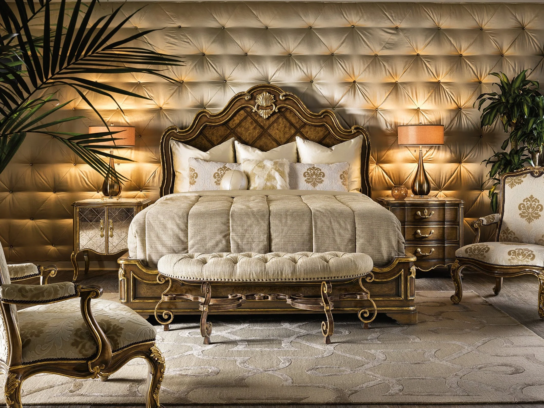 Maitland Smith Aria Panel Bed - King (C-AR11) - Image 2