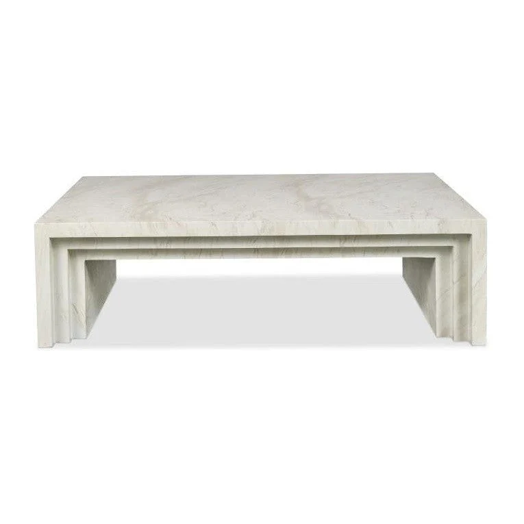 Maitland Smith Aries Coffee Table Faux Marble - Image 2