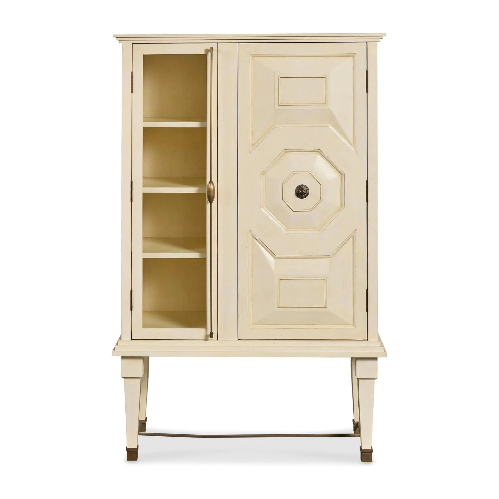 Maitland Smith Art Bar Cabinet White - Image 2
