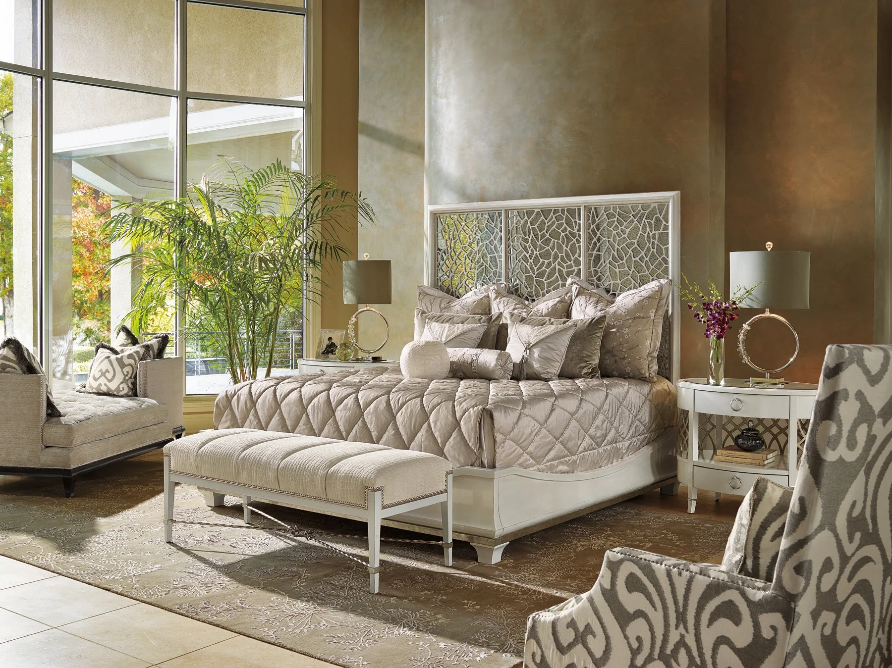Maitland Smith Bolero Panel Bed - King (Bol11W) Clearance - Image 2