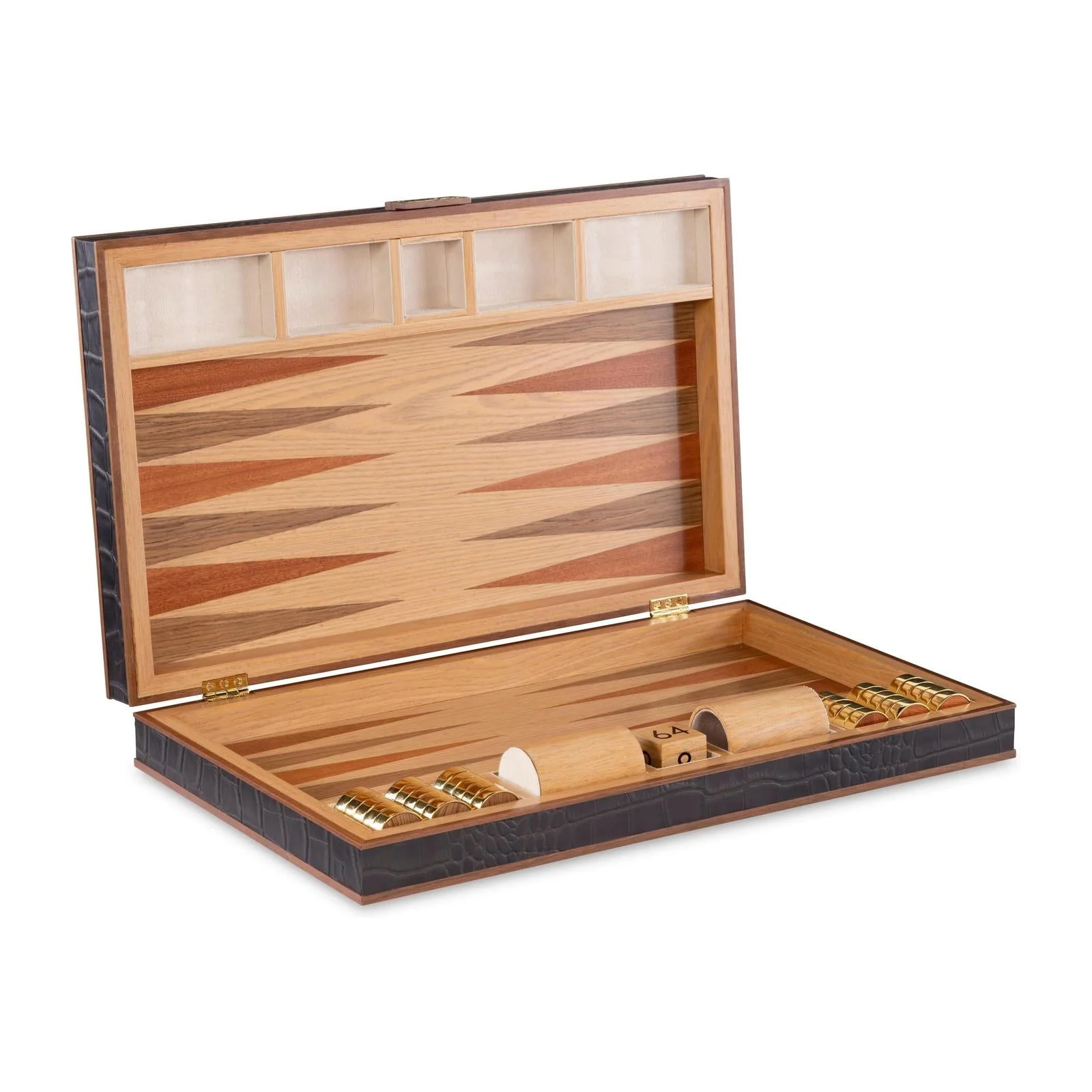 Maitland Smith Brown Leather Game Board - Image 3