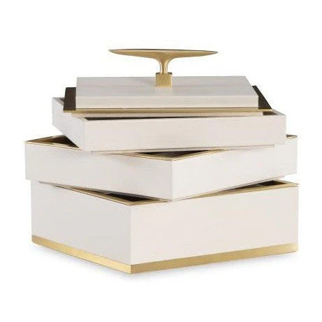 Maitland Smith Cream Compartment Box - Image 3