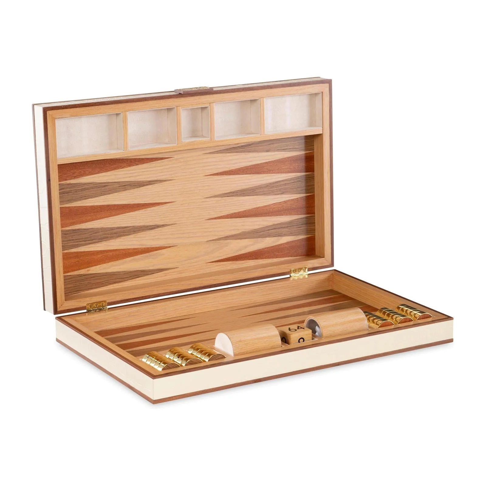 Maitland Smith Cream Leather Game Board - Image 3