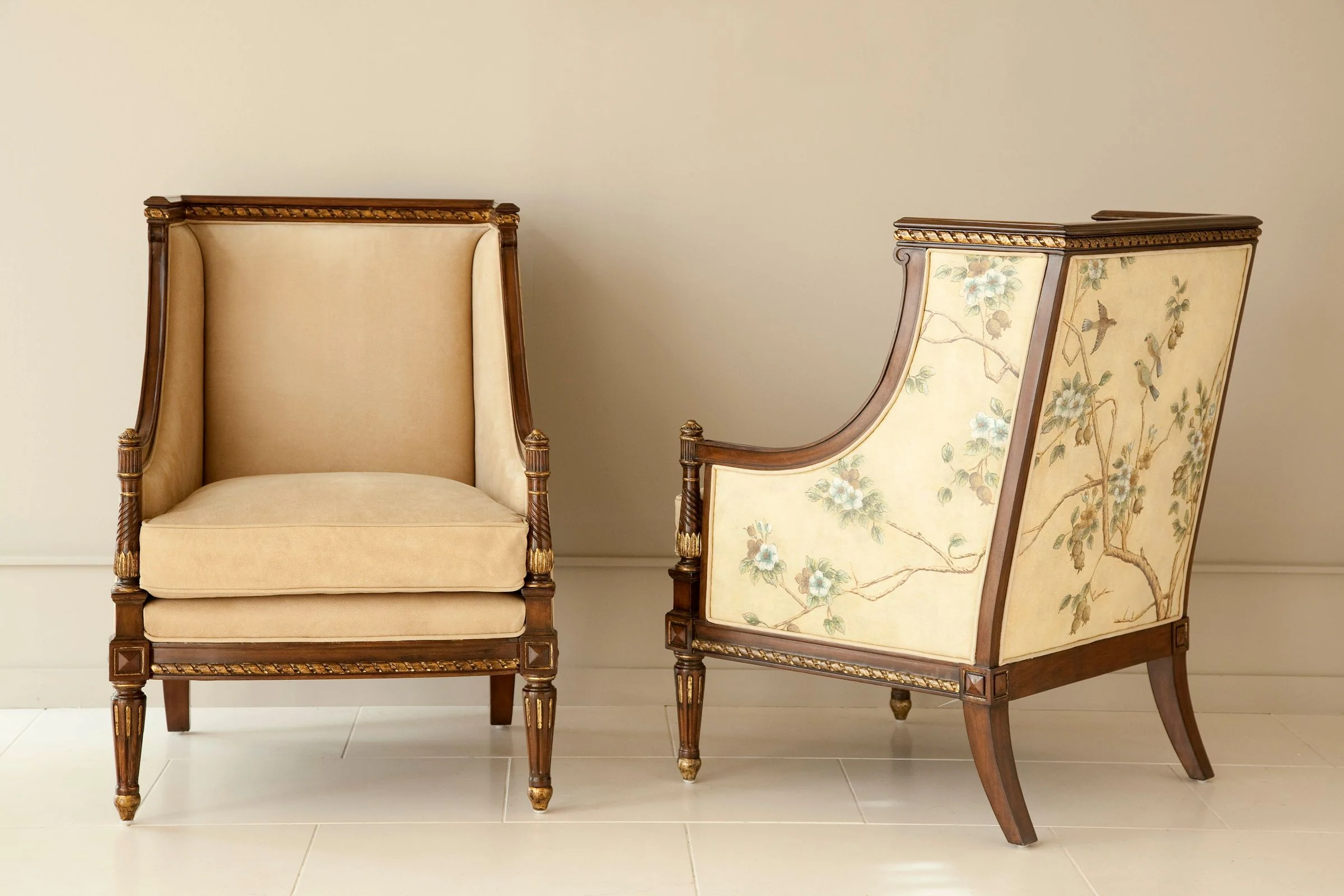 Maitland Smith Floral Occasional Chair Clearance - Image 2