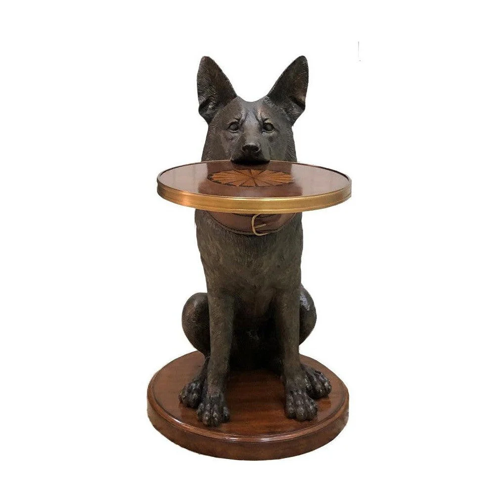 Maitland Smith German Shepherd Accent Table - Image 4