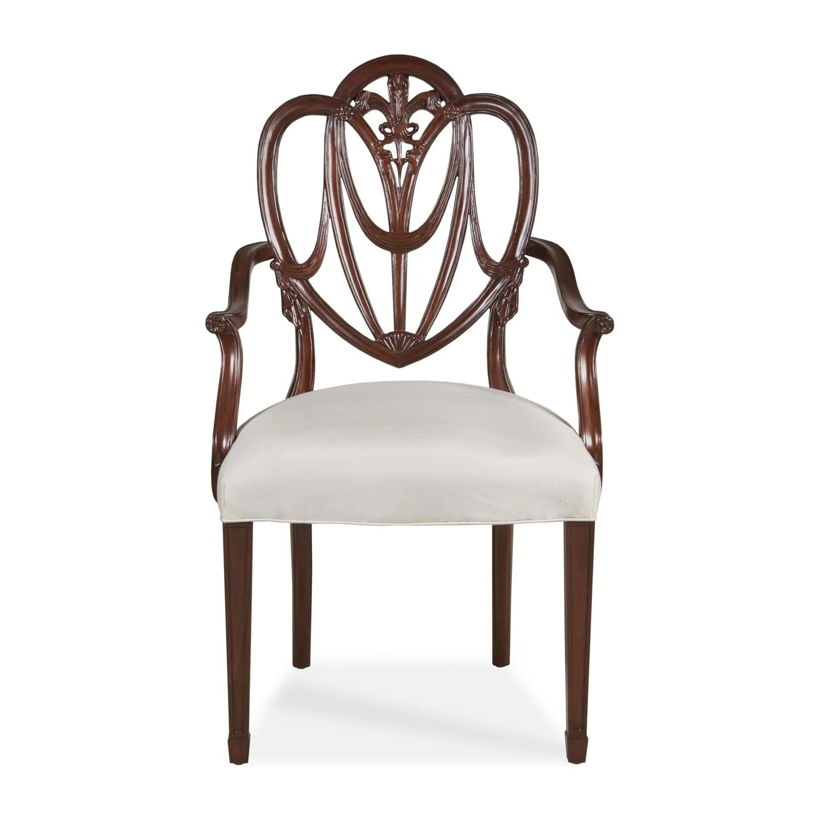 Maitland Smith Heart Arm Chair Pearl - Image 2
