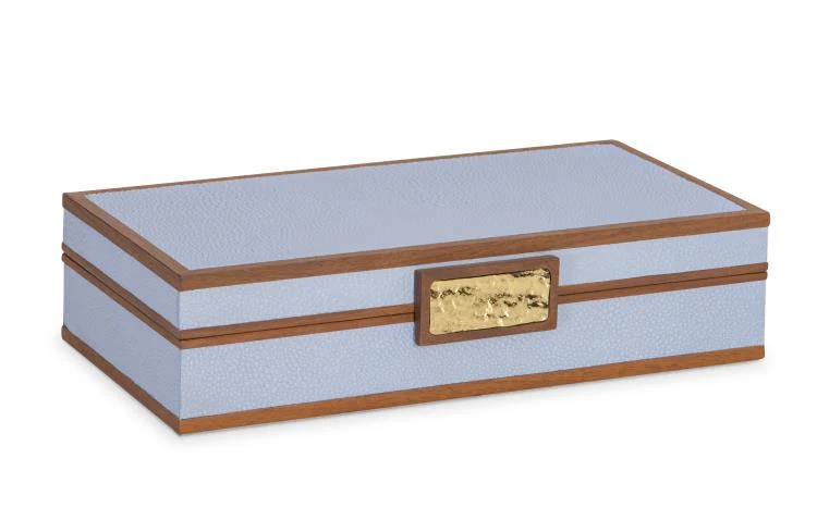 Maitland Smith Light Blue Stacking Boxes - Image 11