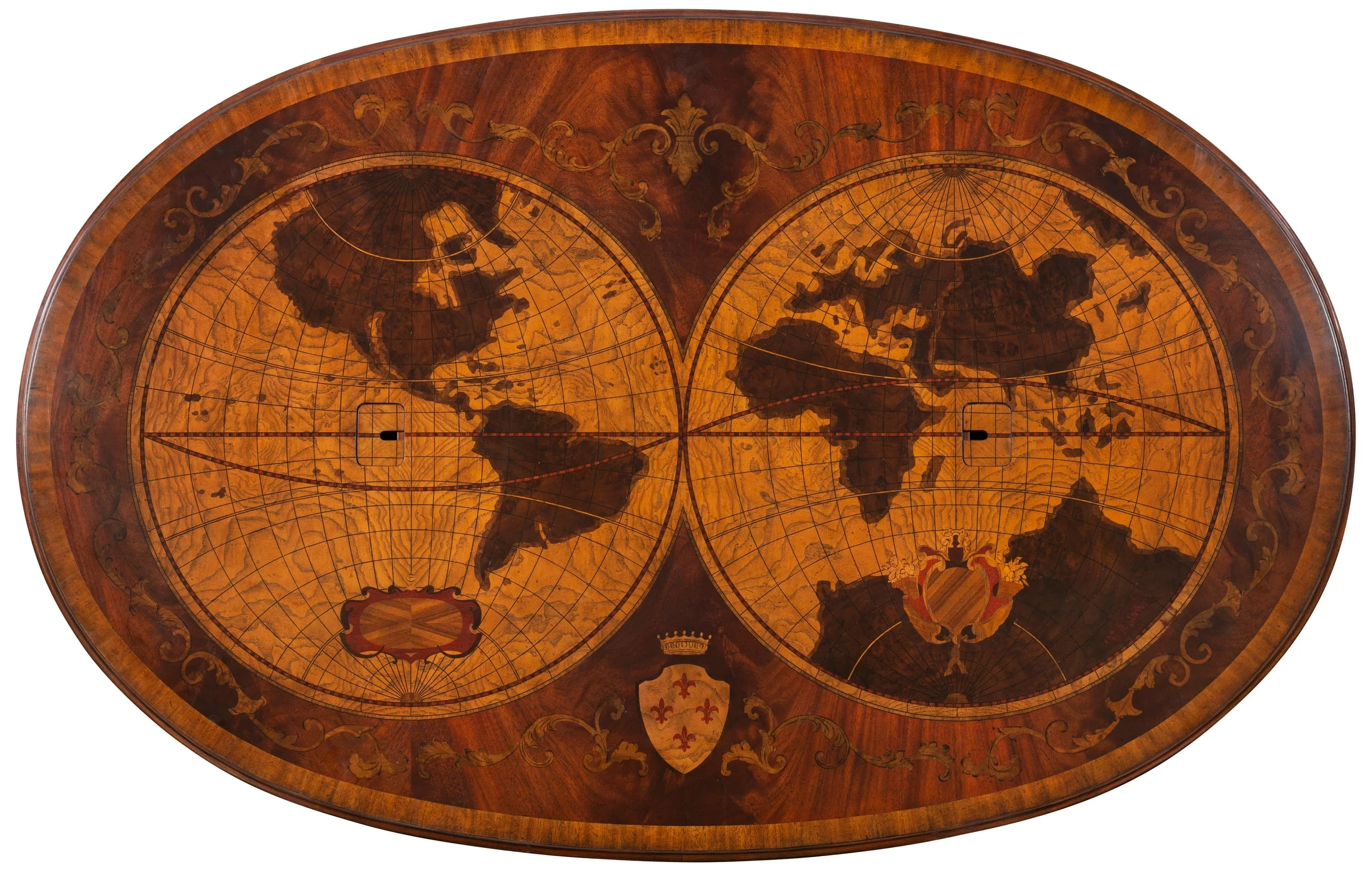 Maitland Smith Map Partner's Oval Desk - Image 2