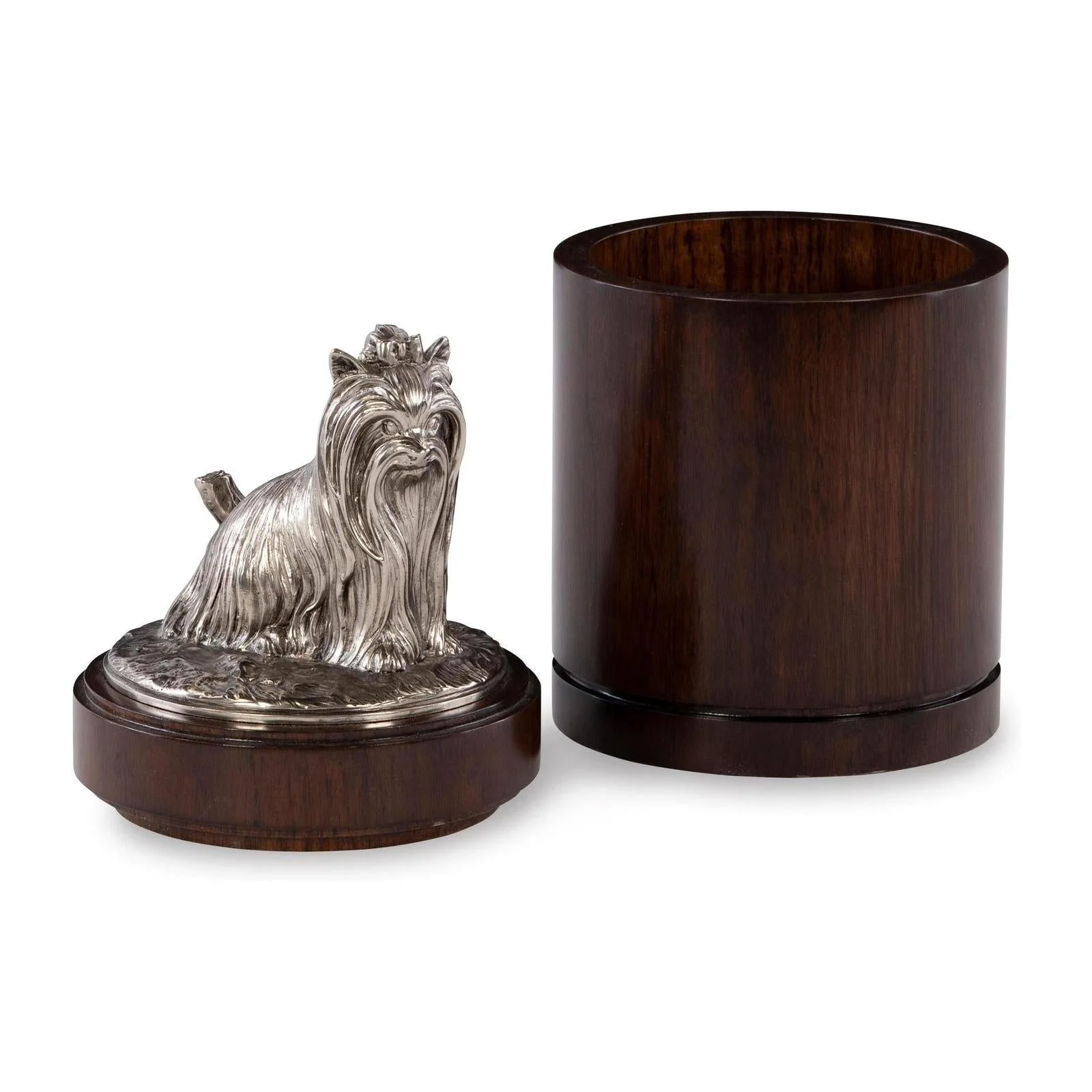 Maitland Smith Nickel Yorkie Canister - Image 4