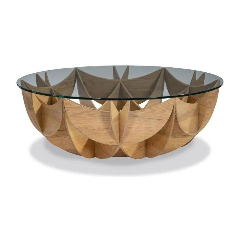 Maitland Smith Oak Honeycomb Table - Image 3